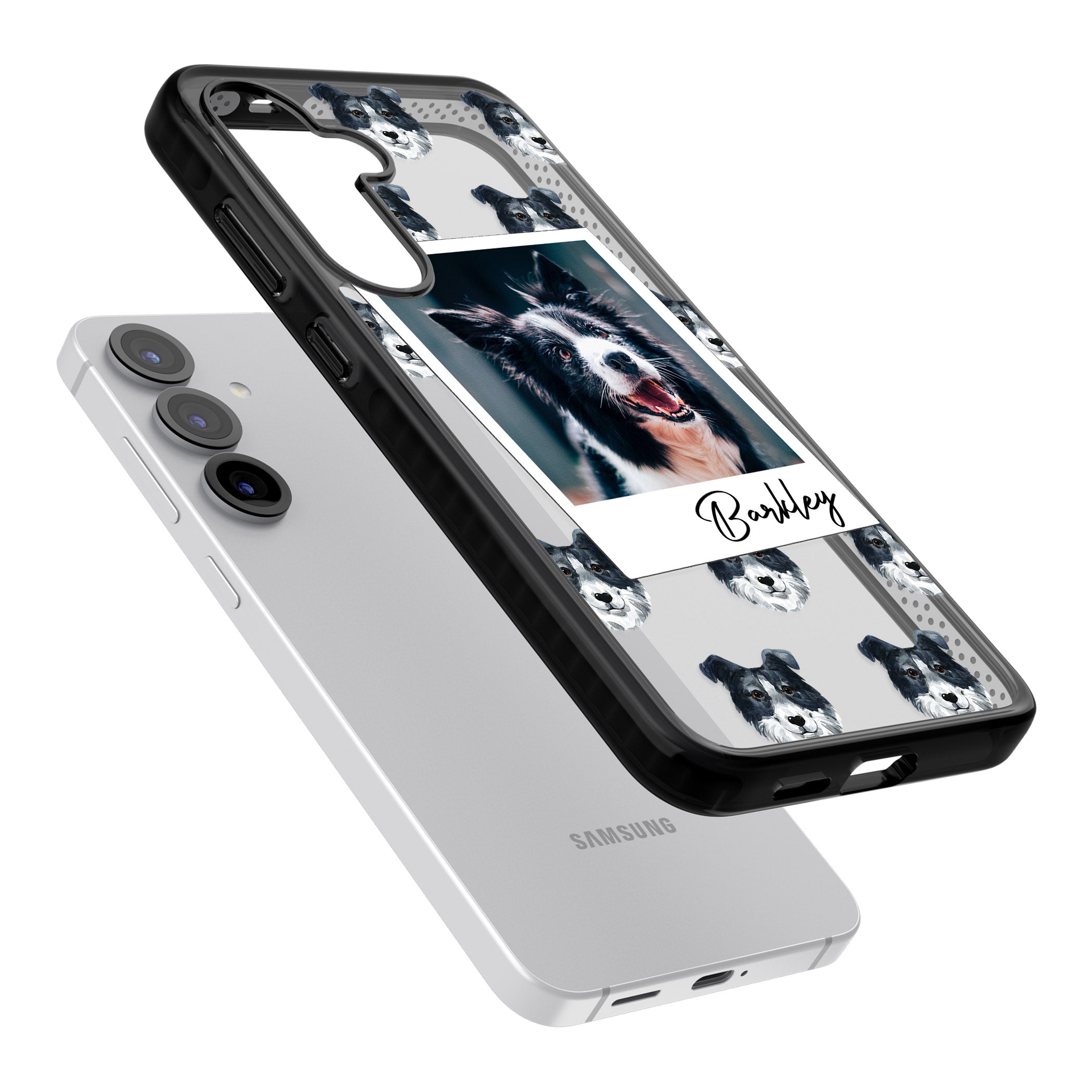 Personalised Border Collie Instant Camera Photo