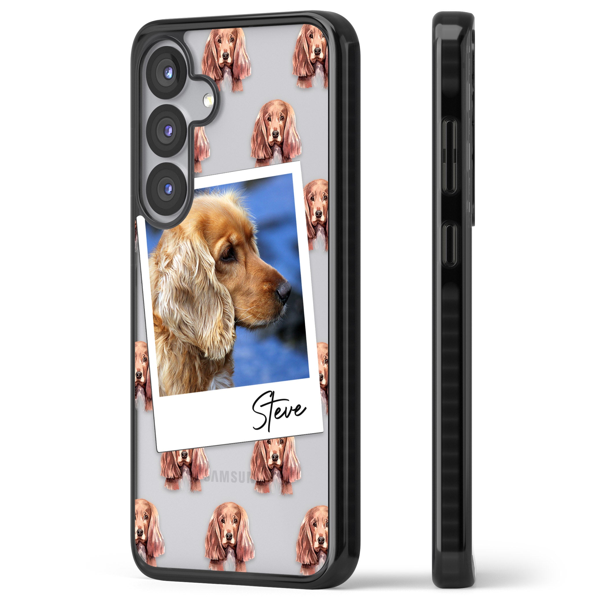 Personalised Cocker Spaniel Instant Camera Photo