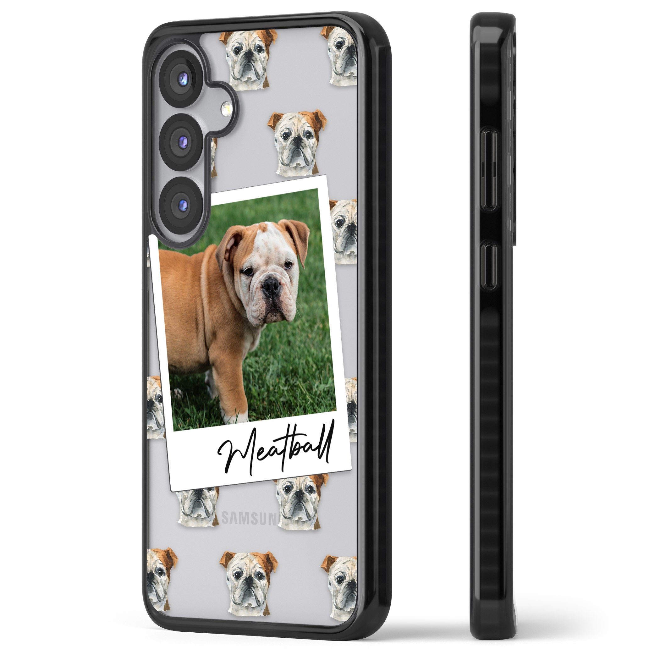 Personalised English Bulldog Instant Camera Photo