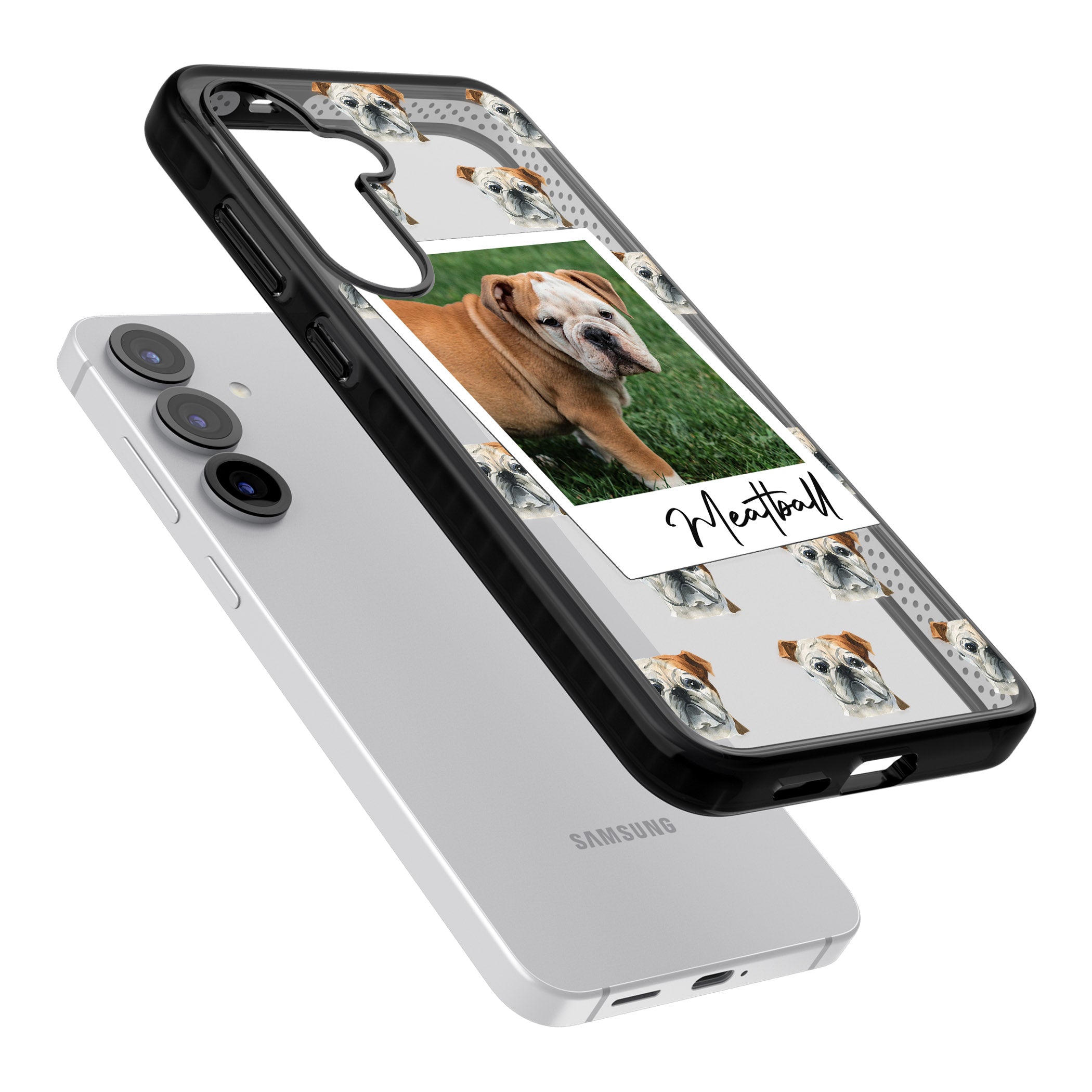 Personalised English Bulldog Instant Camera Photo