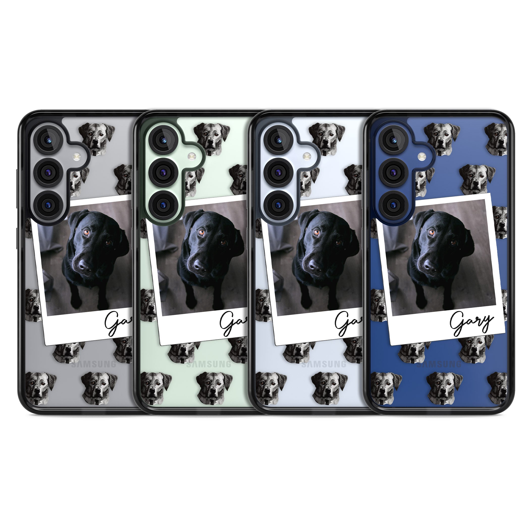 Personalised Black Labrador Instant Camera Photo