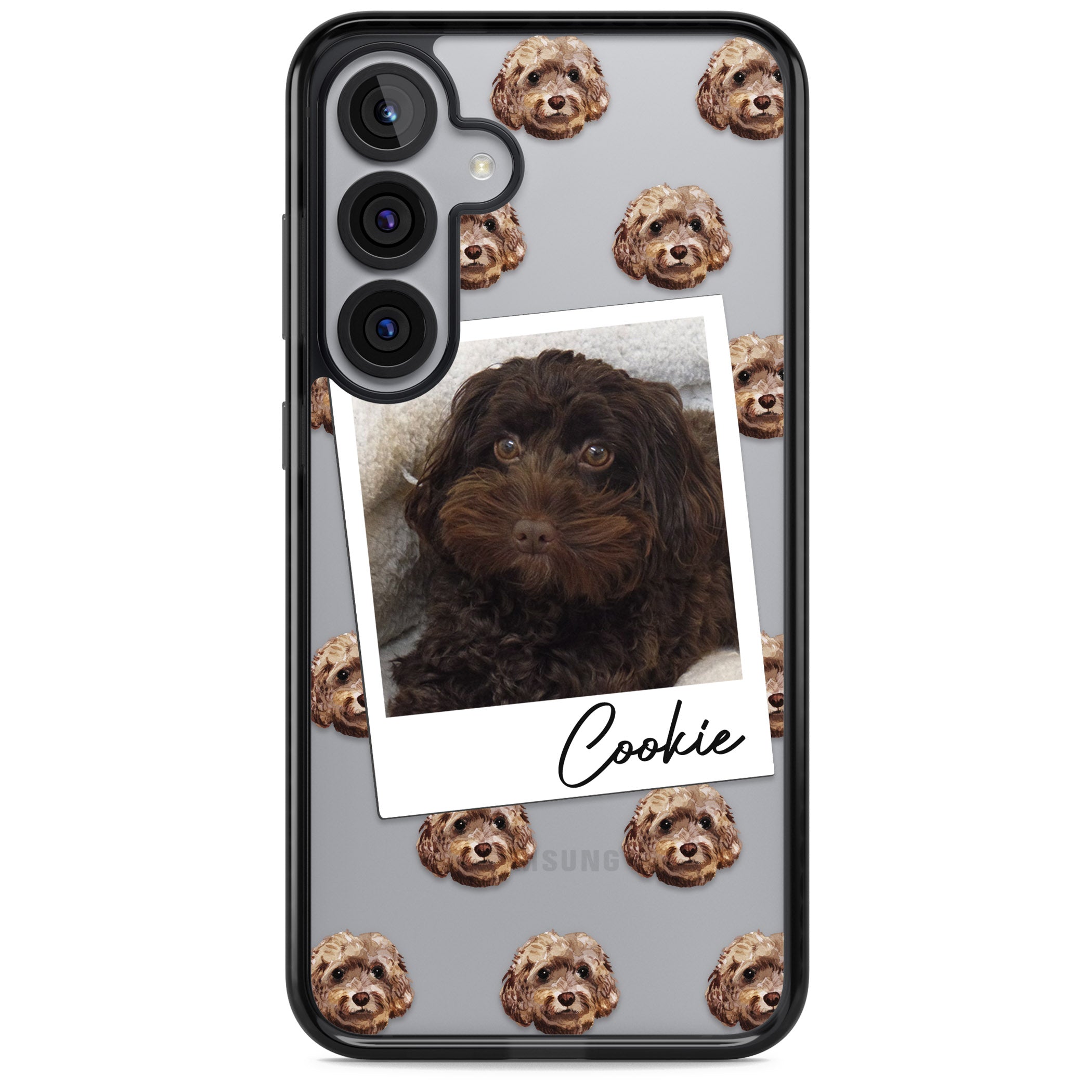 Personalised Brown Cockapoo Instant Camera Photo