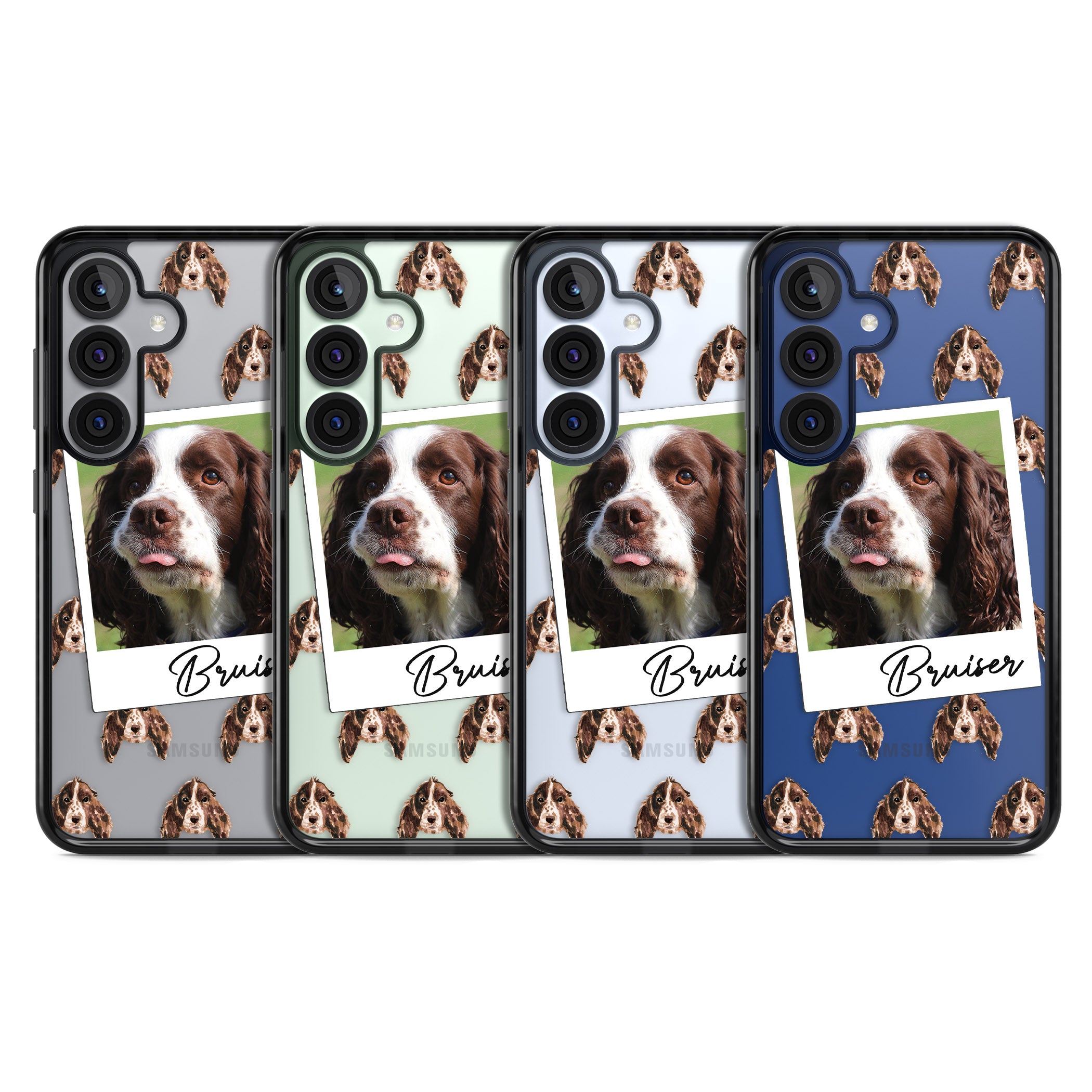 Personalised Springer Spaniel Instant Camera Photo