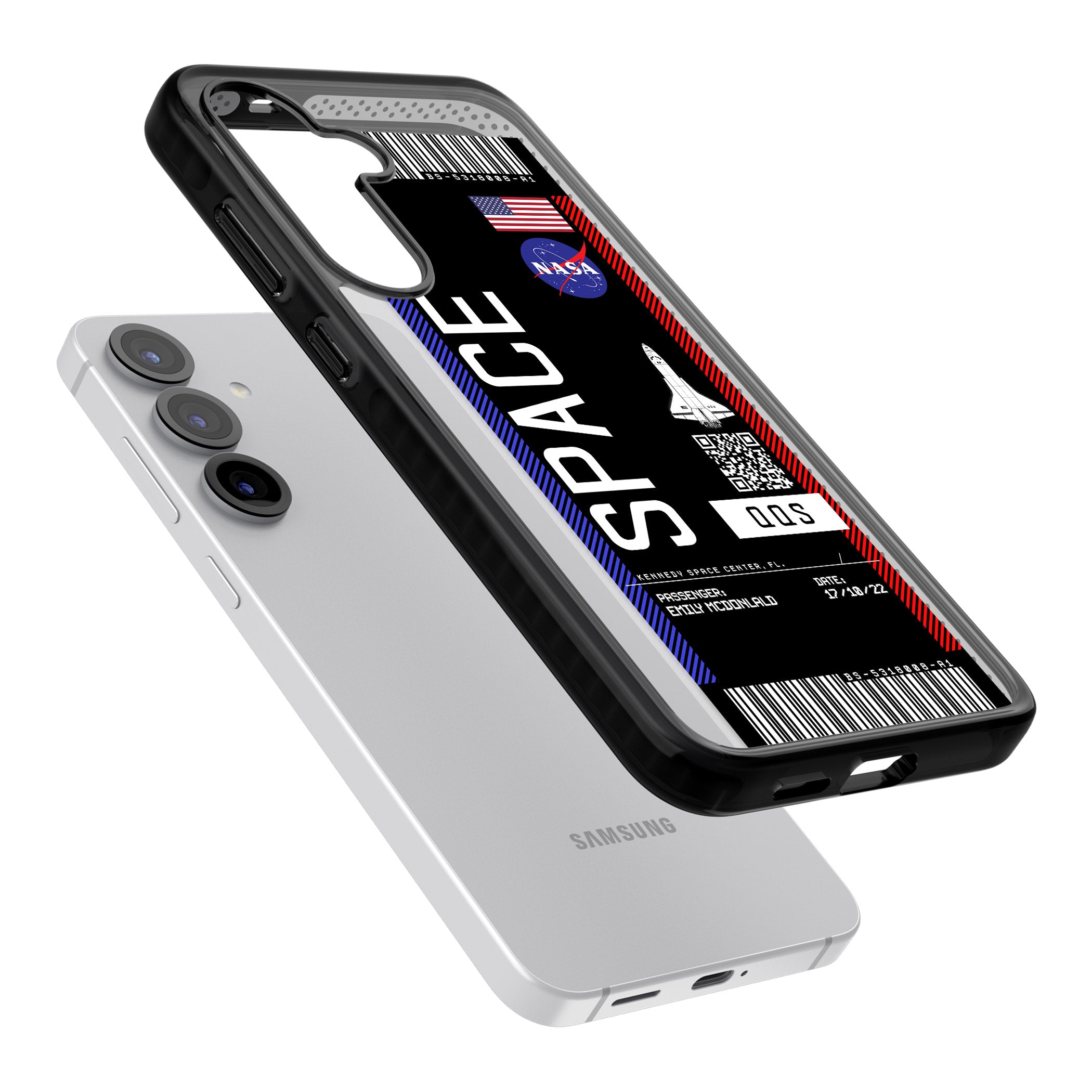 Personalised Nasa Boarding Pass (Dark)