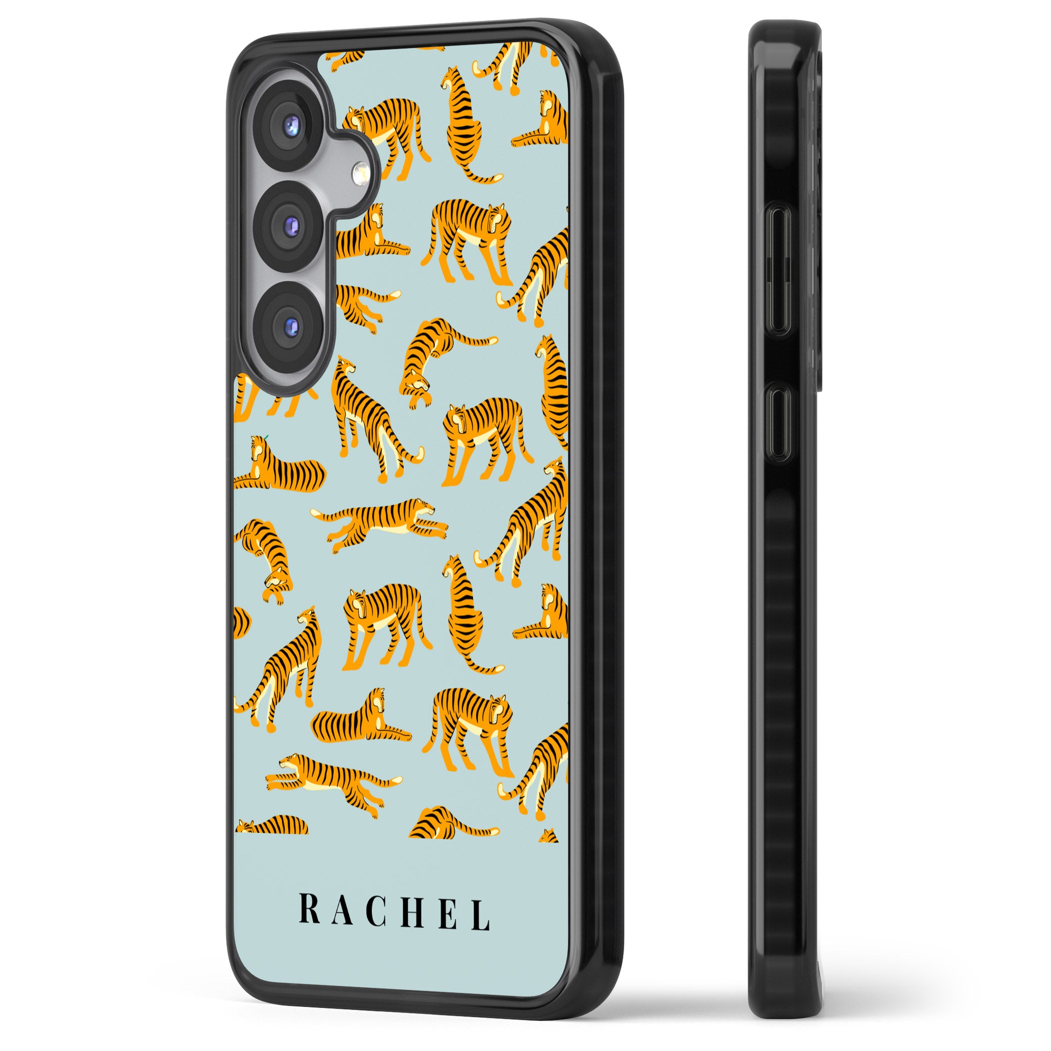 Personalised Turquoise Tiger Pattern