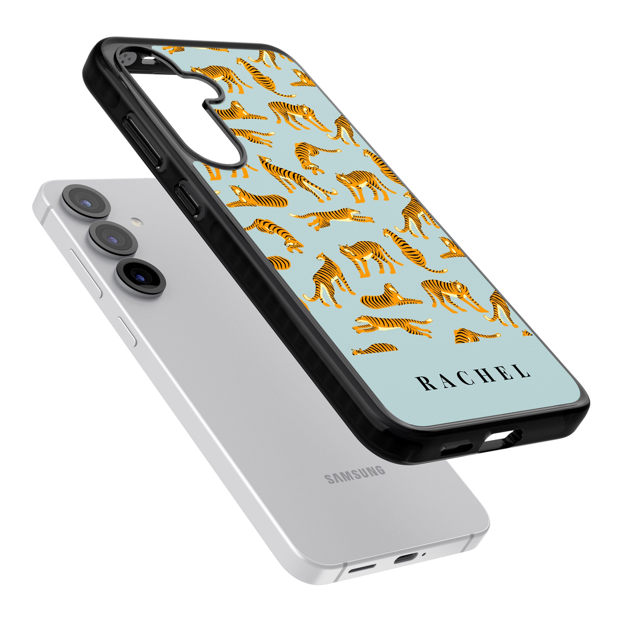 Personalised Turquoise Tiger Pattern