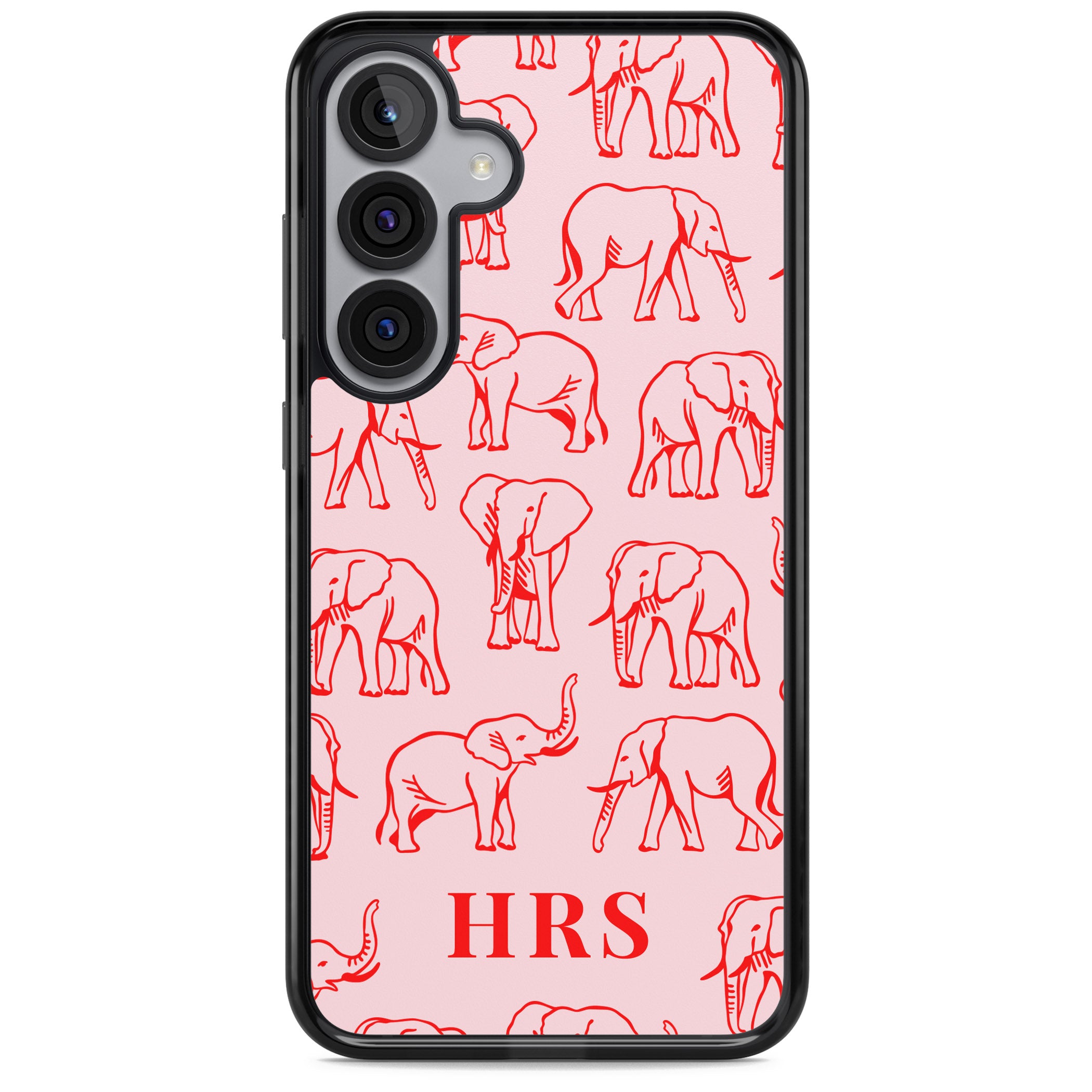 Personalised Red Elephant Outline