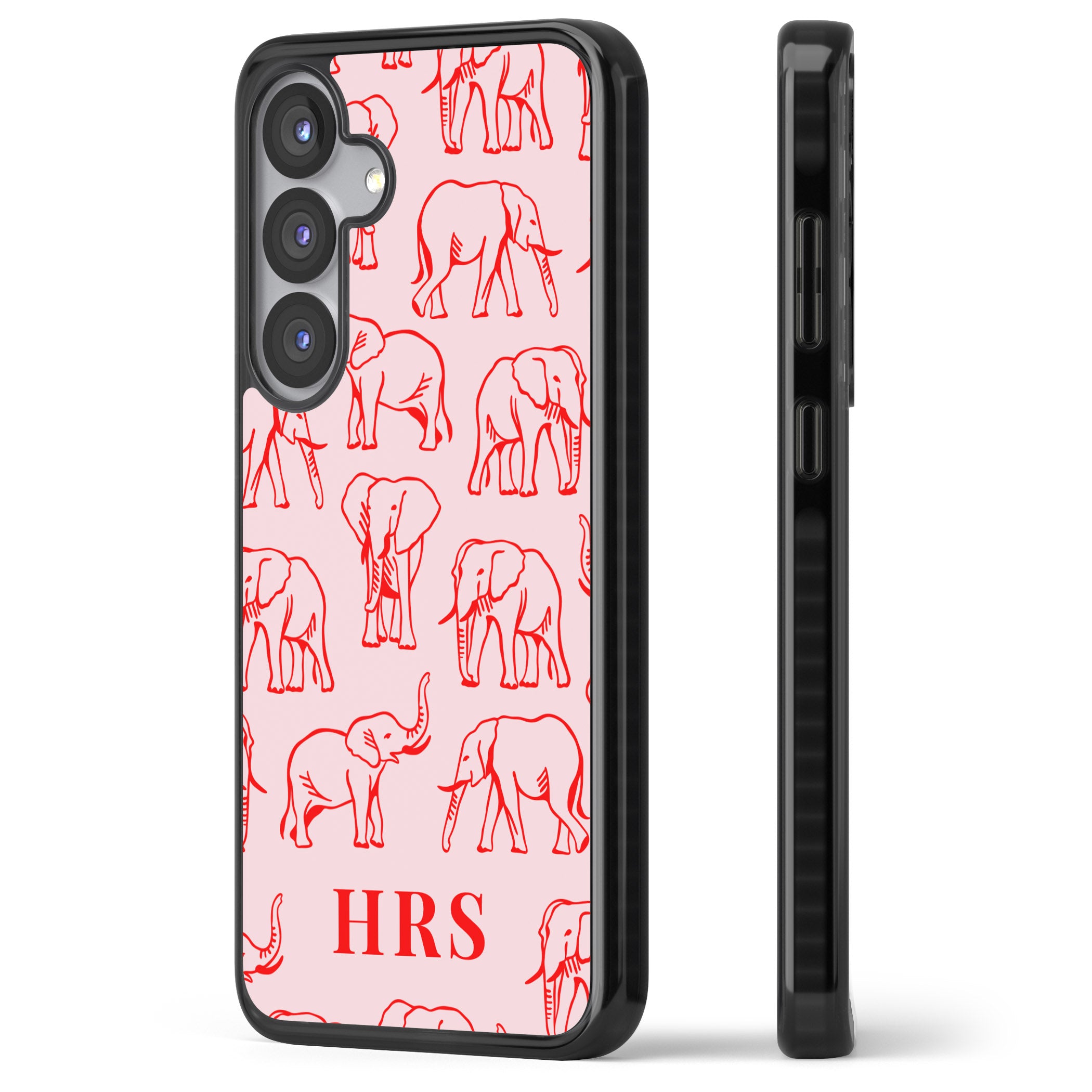 Personalised Red Elephant Outline