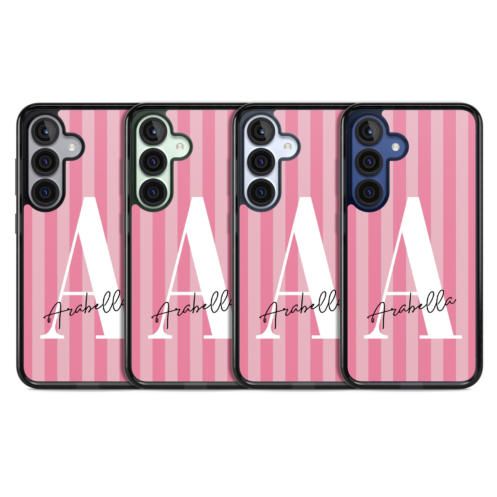 Personalised Pink Stripes Initial