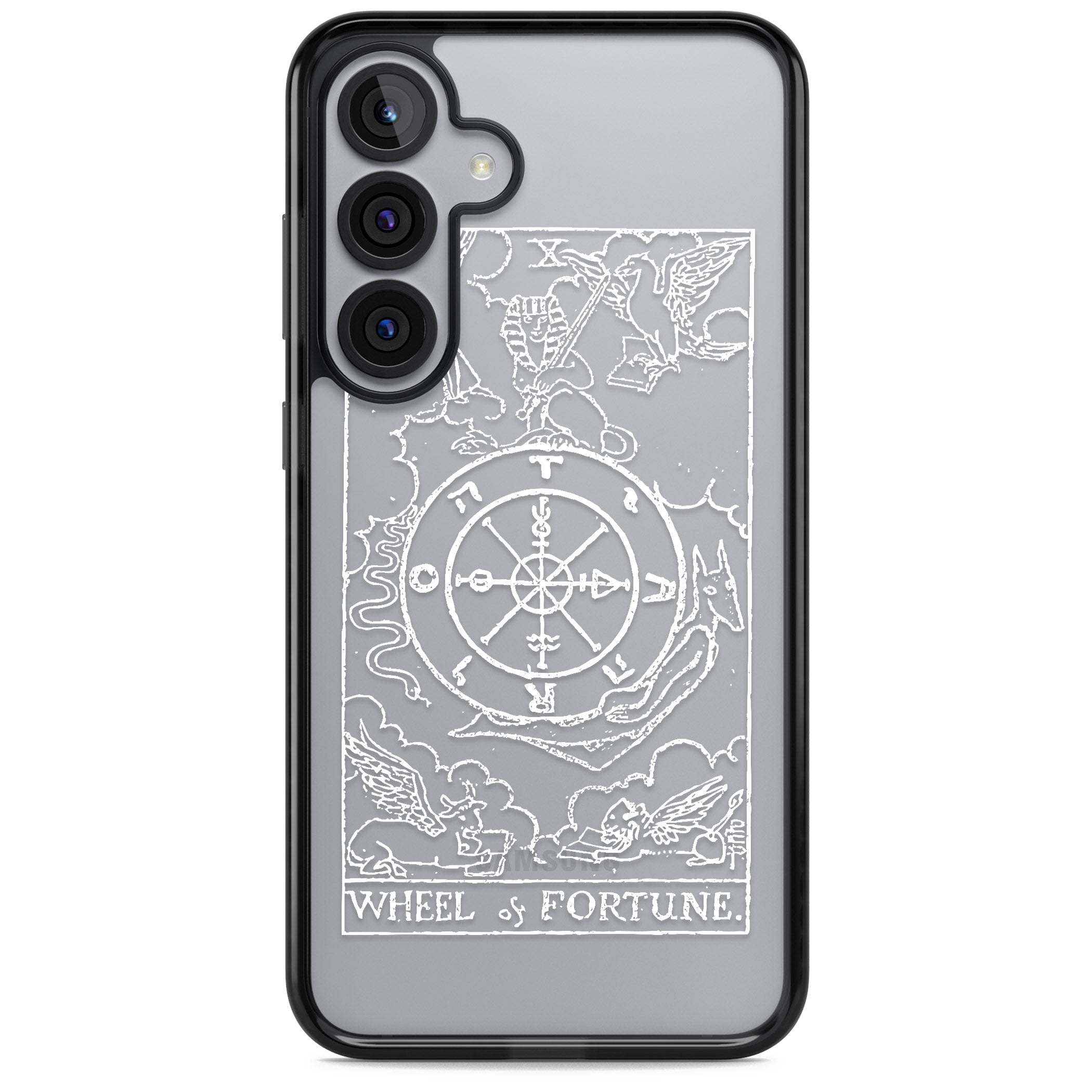 Personalised Wheel Of Fortune Tarot Card (White)