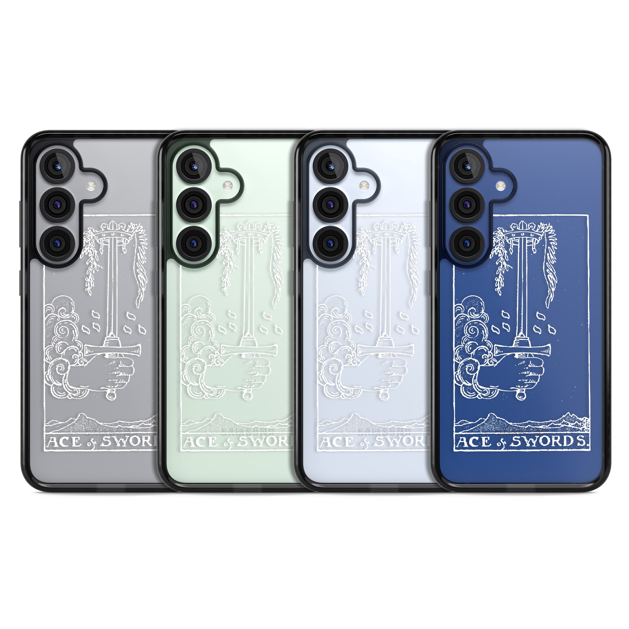 Personalised Ace Of Swords Tarot Card (White)