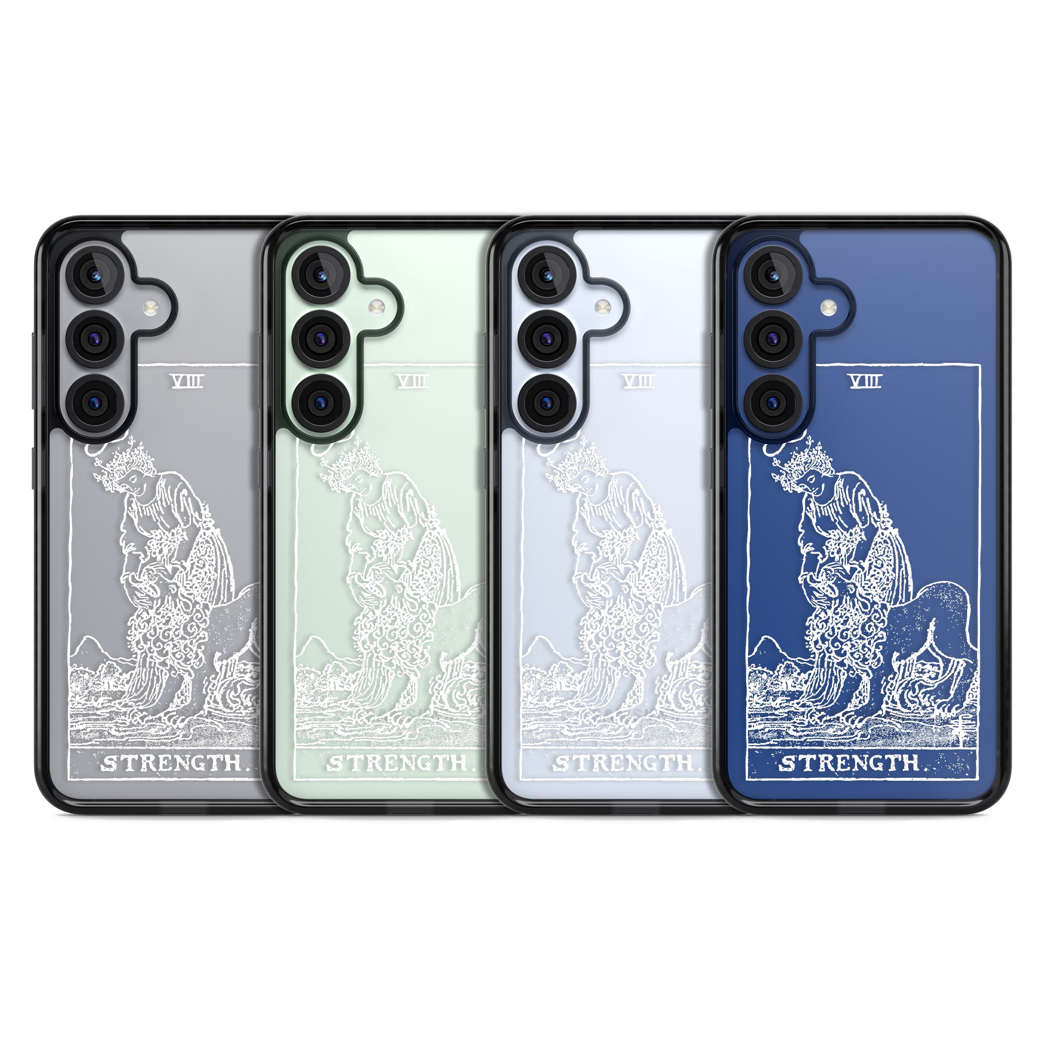 Personalised Strength Tarot Card (White)