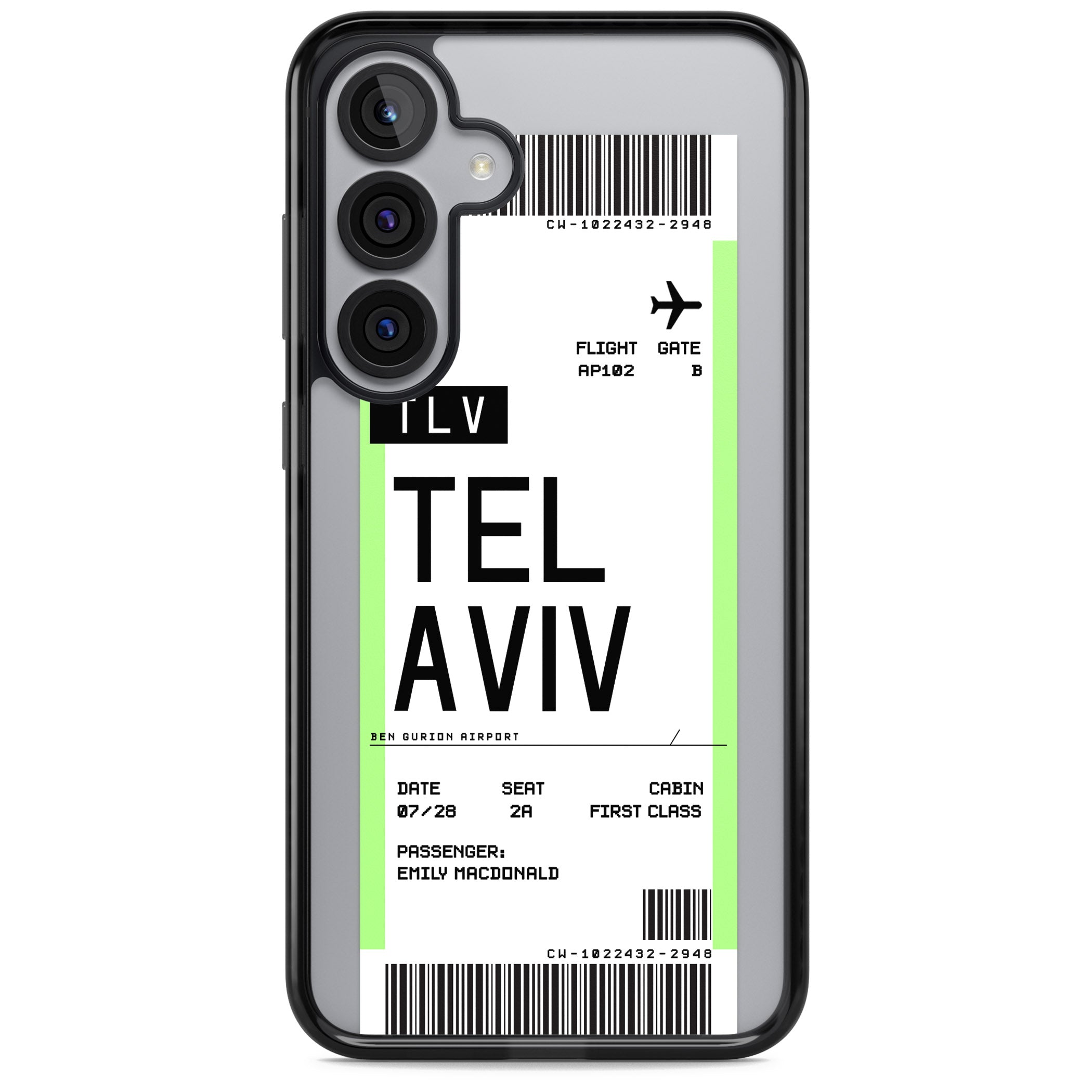 Personalised Tel Aviv Boarding Pass