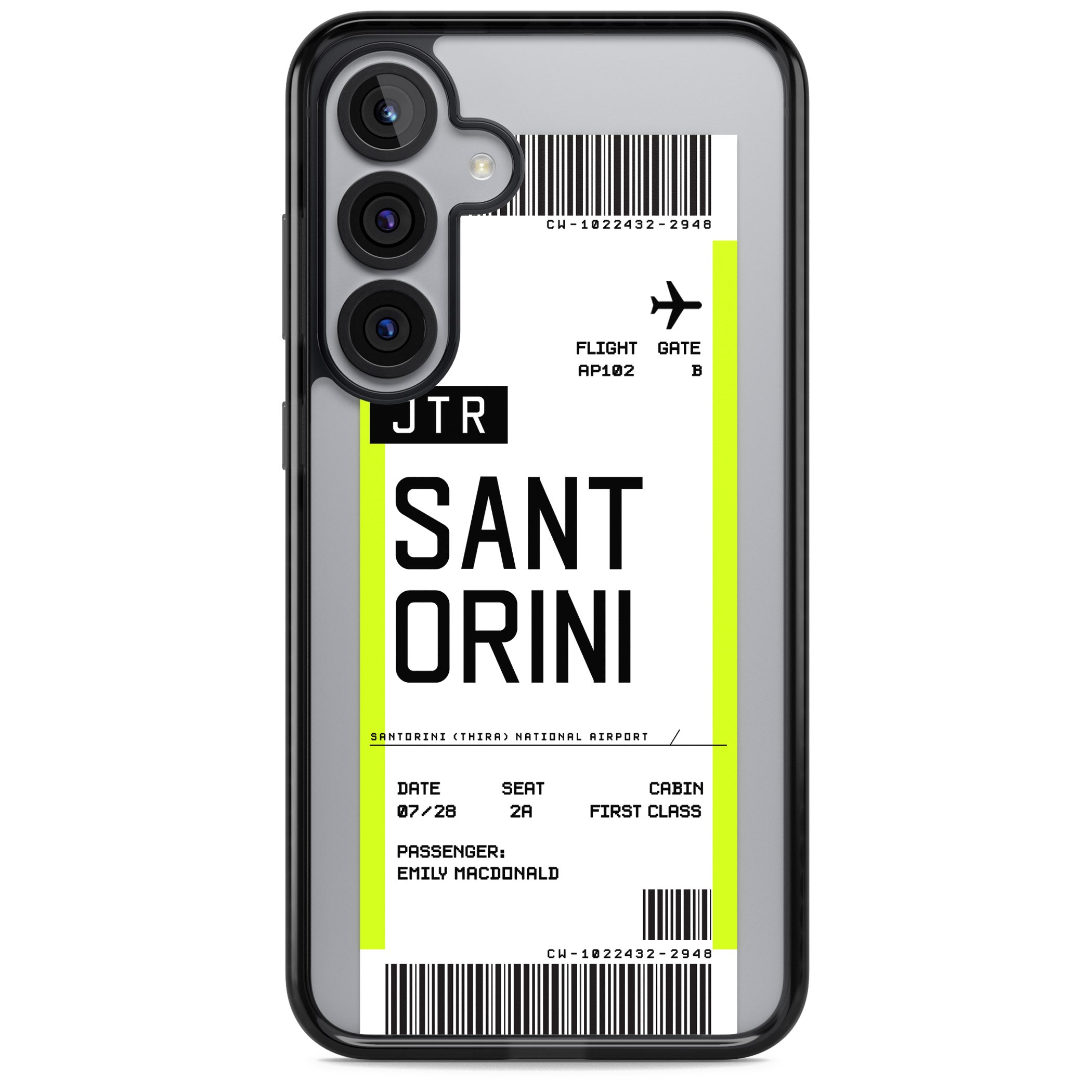 Personalised Santorini Boarding Pass