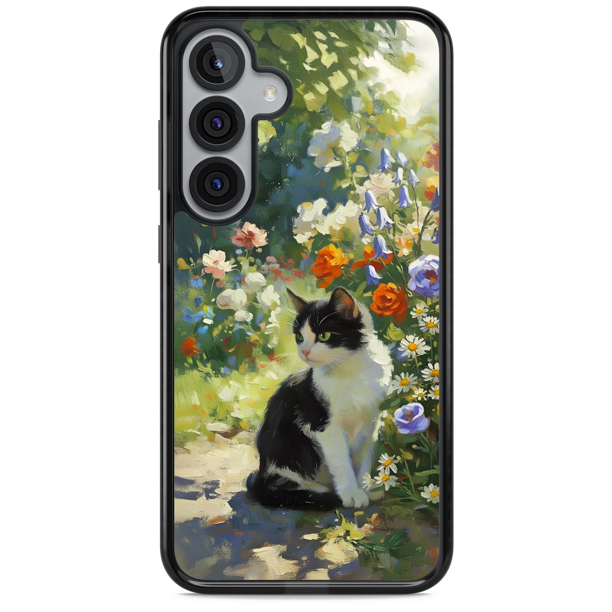 Cat In The Meadow for her iPhone case | Black Impact case for Samsung Galaxy S25, Samsung Galaxy S25 Plus