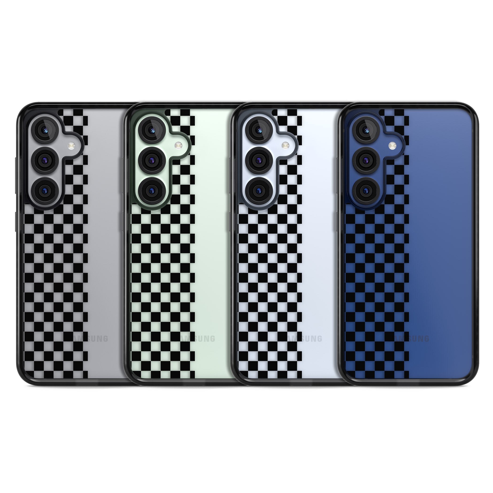 Checker: Half Black Check On Clear