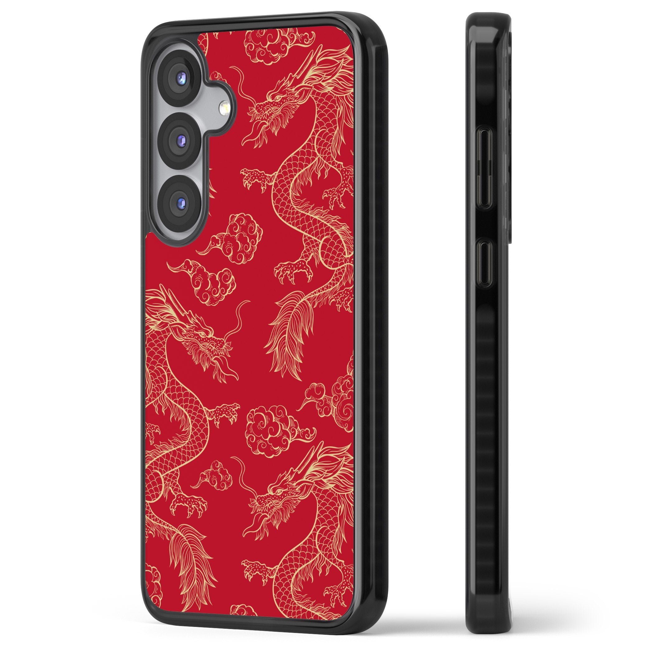 Red And Gold Dragon Pattern