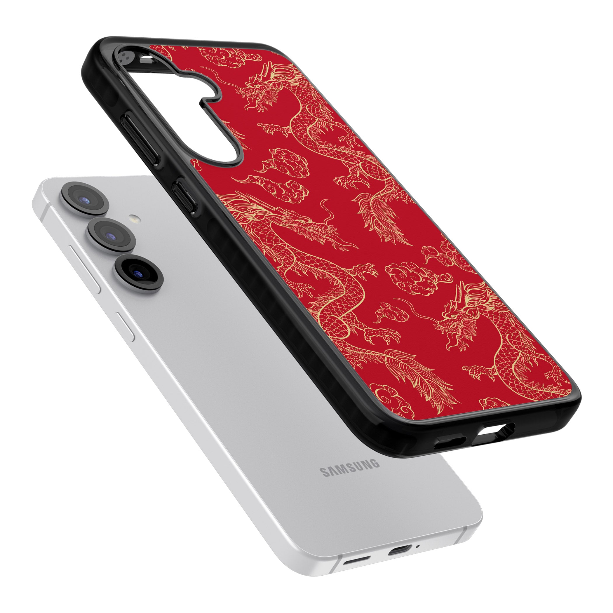 Red And Gold Dragon Pattern