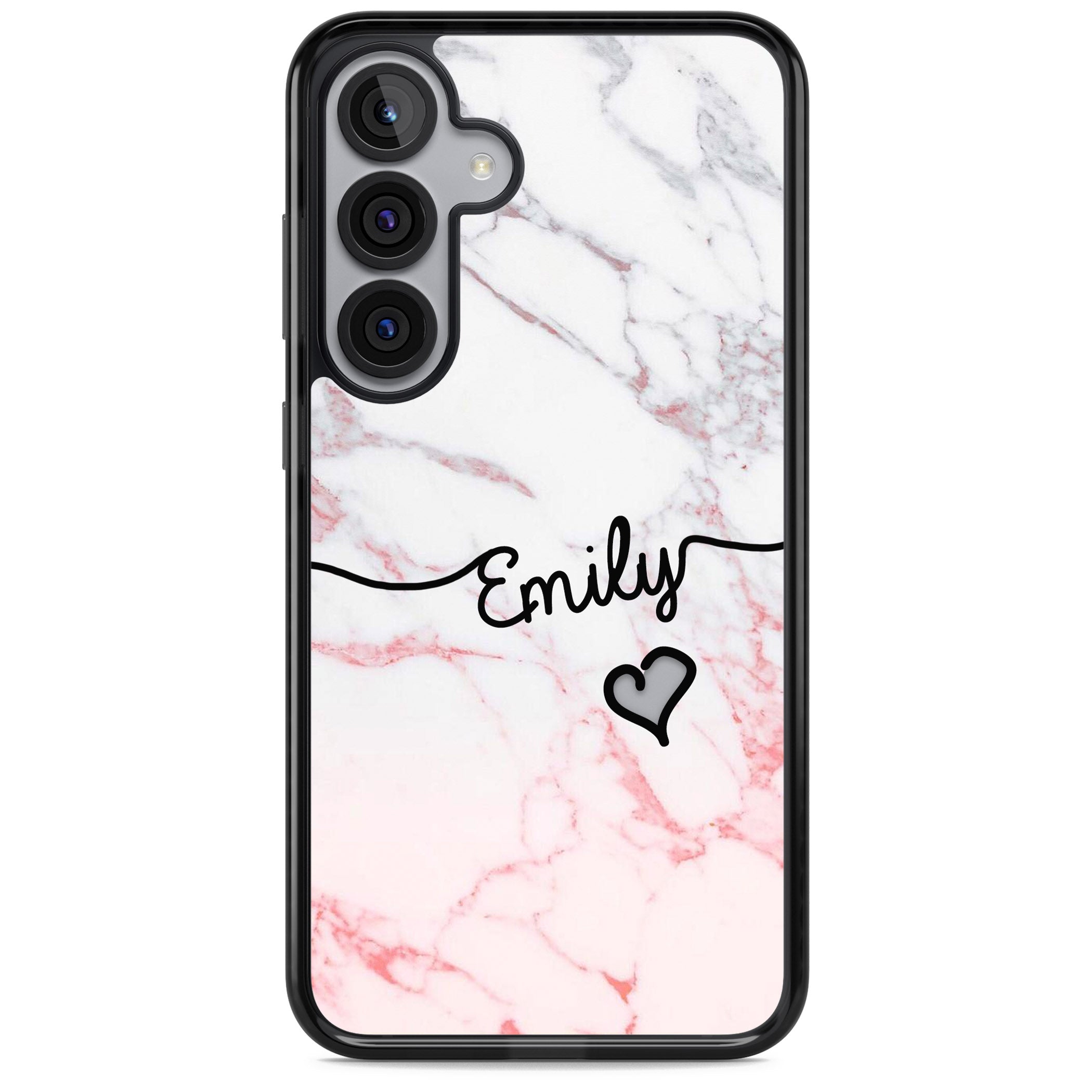 Personalised Pink Fade Marble Heart