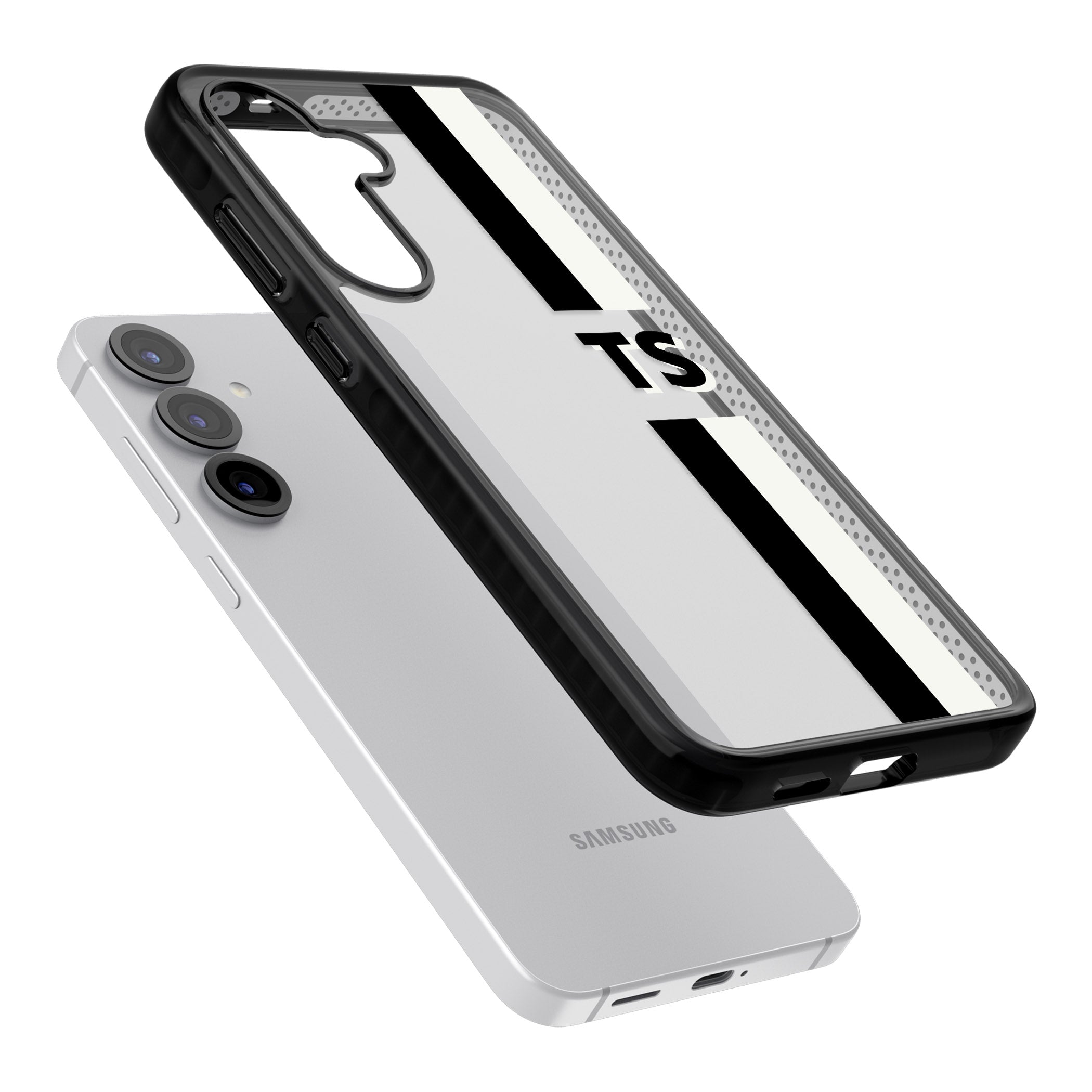 Personalised Black And White Stripe