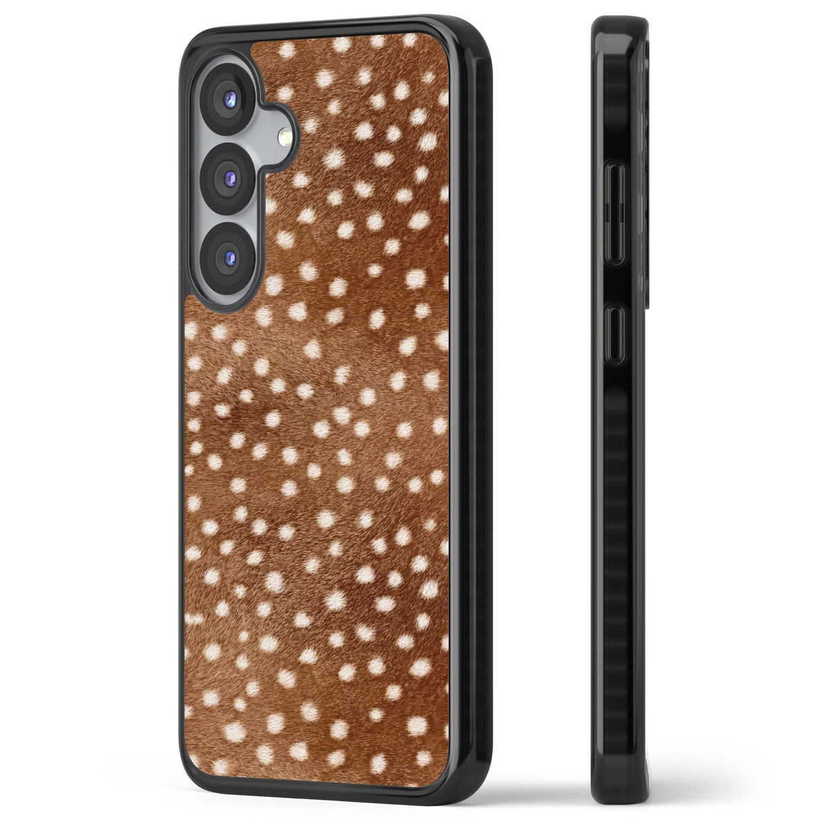 Deer Print animals iPhone case | Black Impact case for Samsung Galaxy S25, Samsung Galaxy S25 Plus
