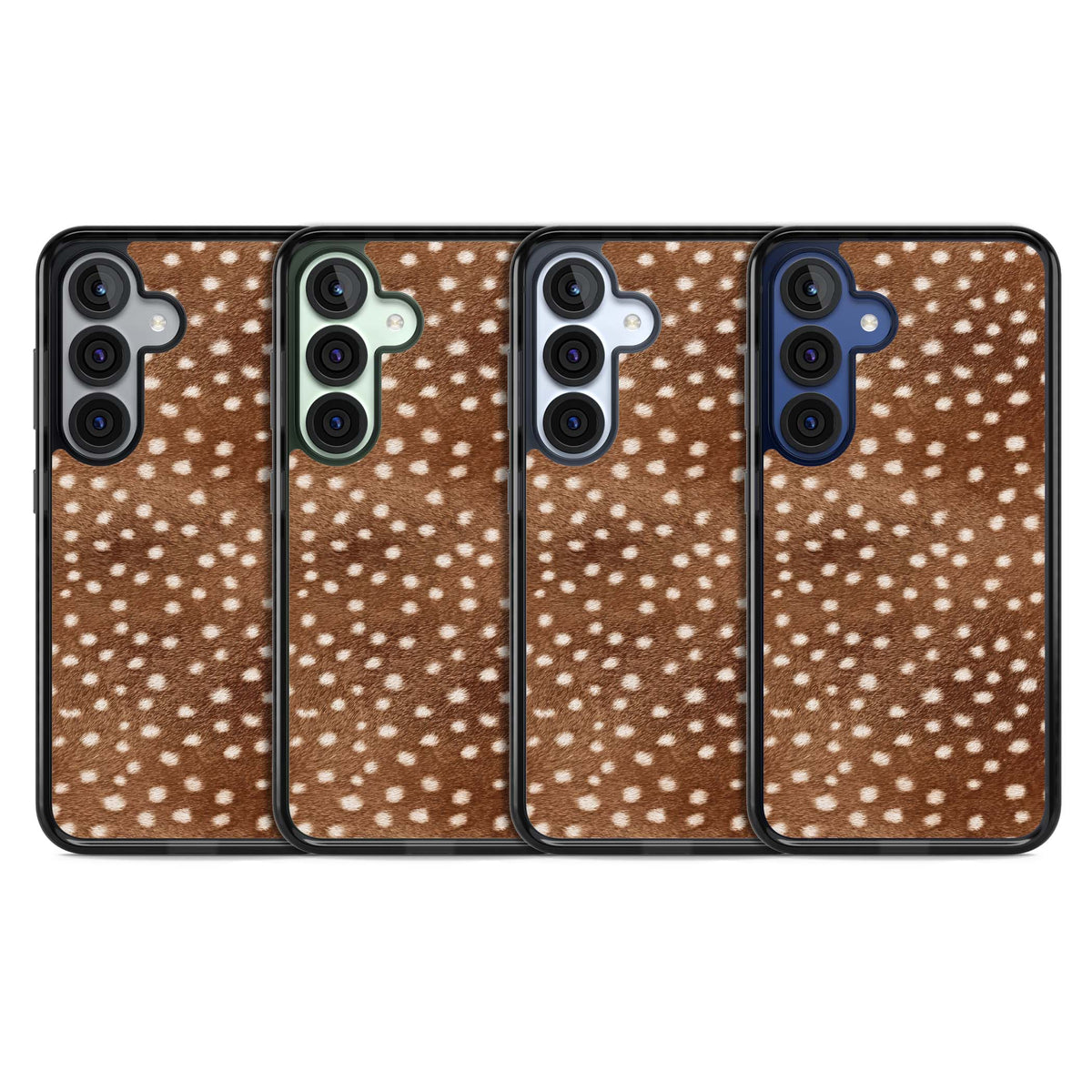 Deer Print animals iPhone case | Black Impact case for Samsung Galaxy S25, Samsung Galaxy S25 Plus