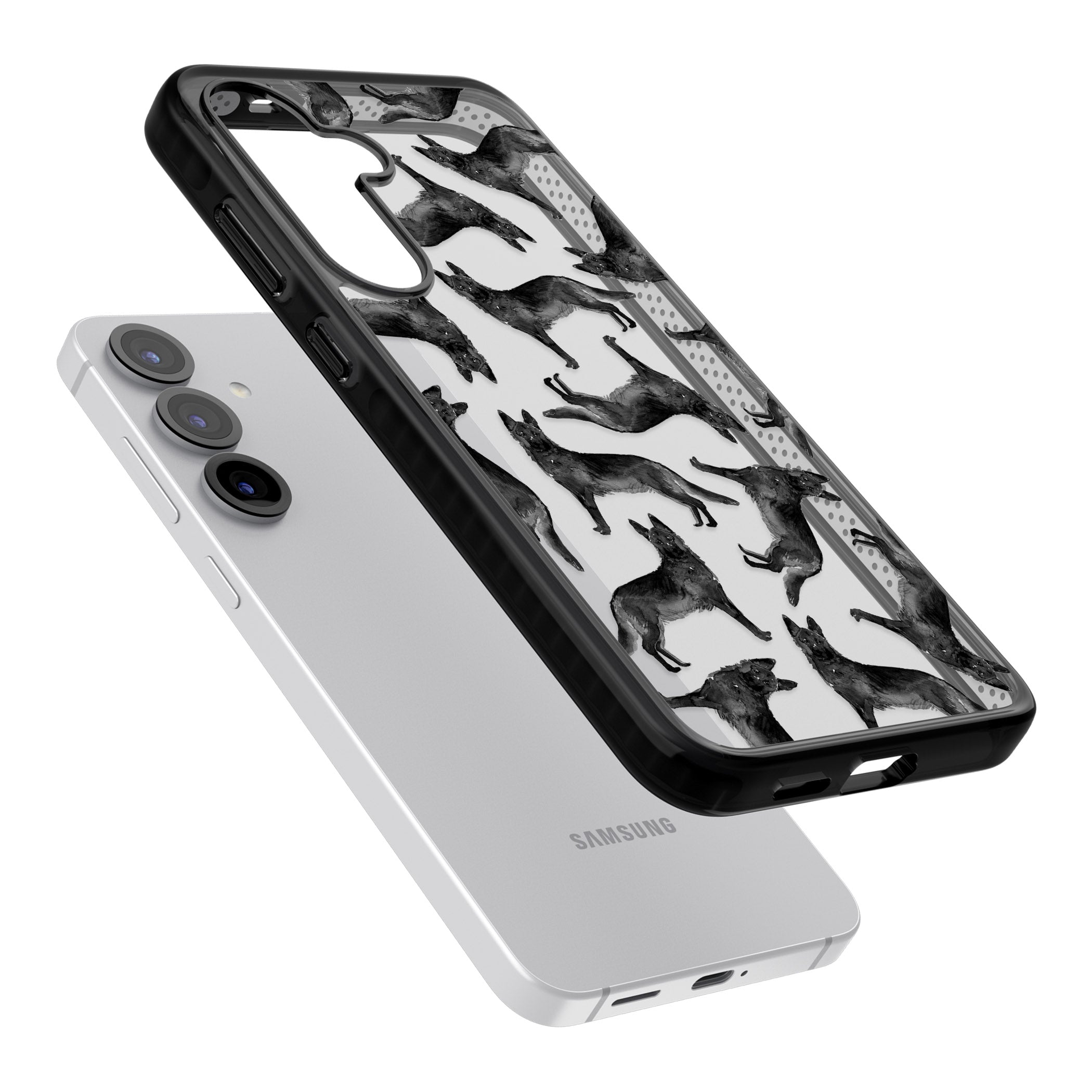 German Shepherd Pattern Black