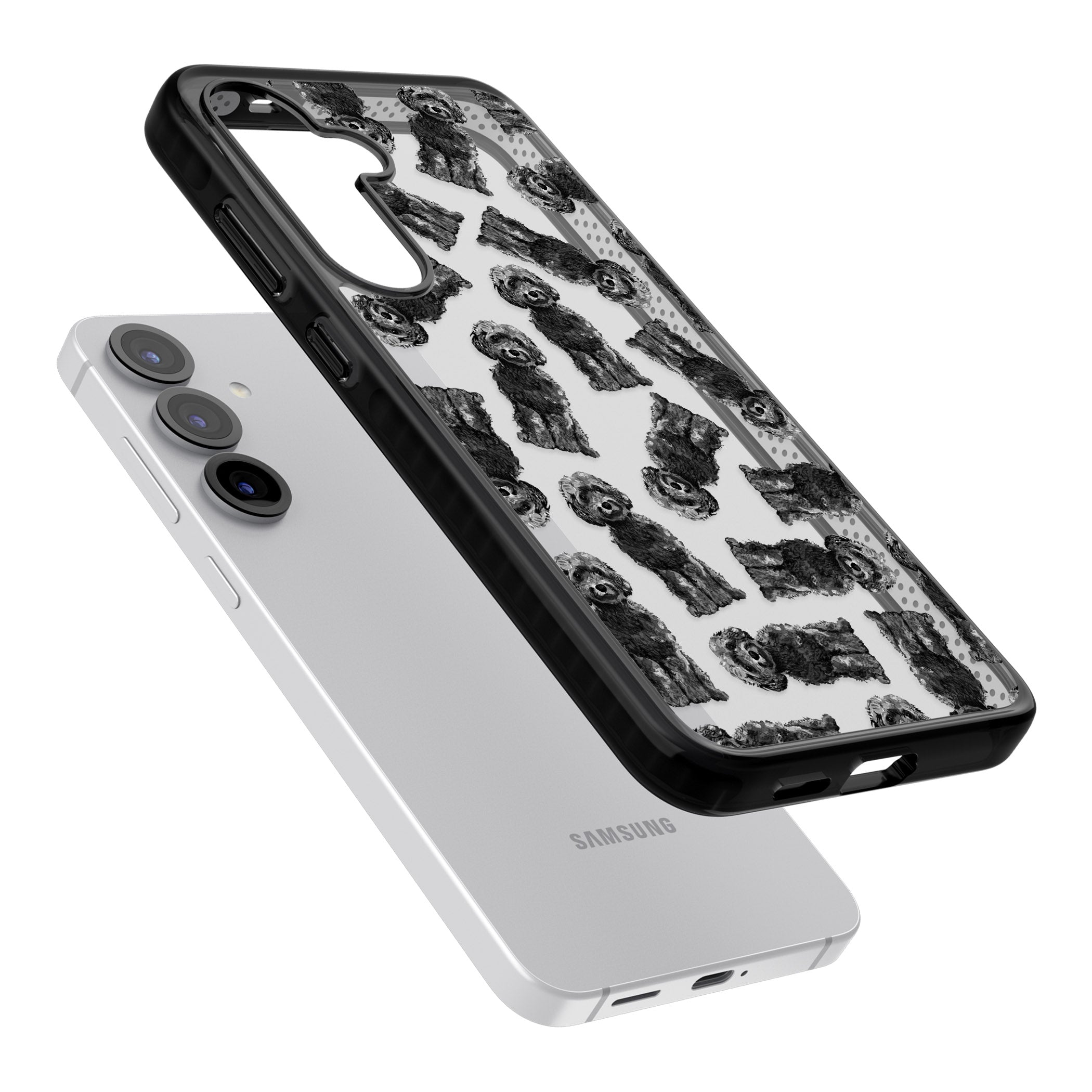 Black Cockapoo Watercolor