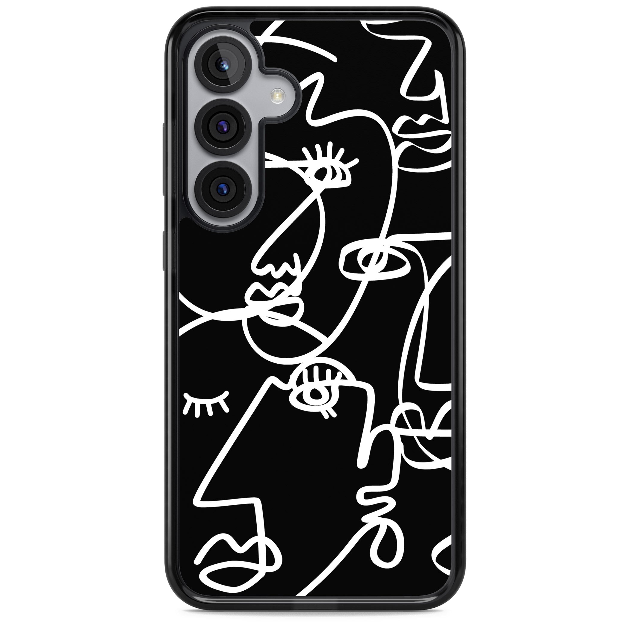 Abstract Line Art White Black