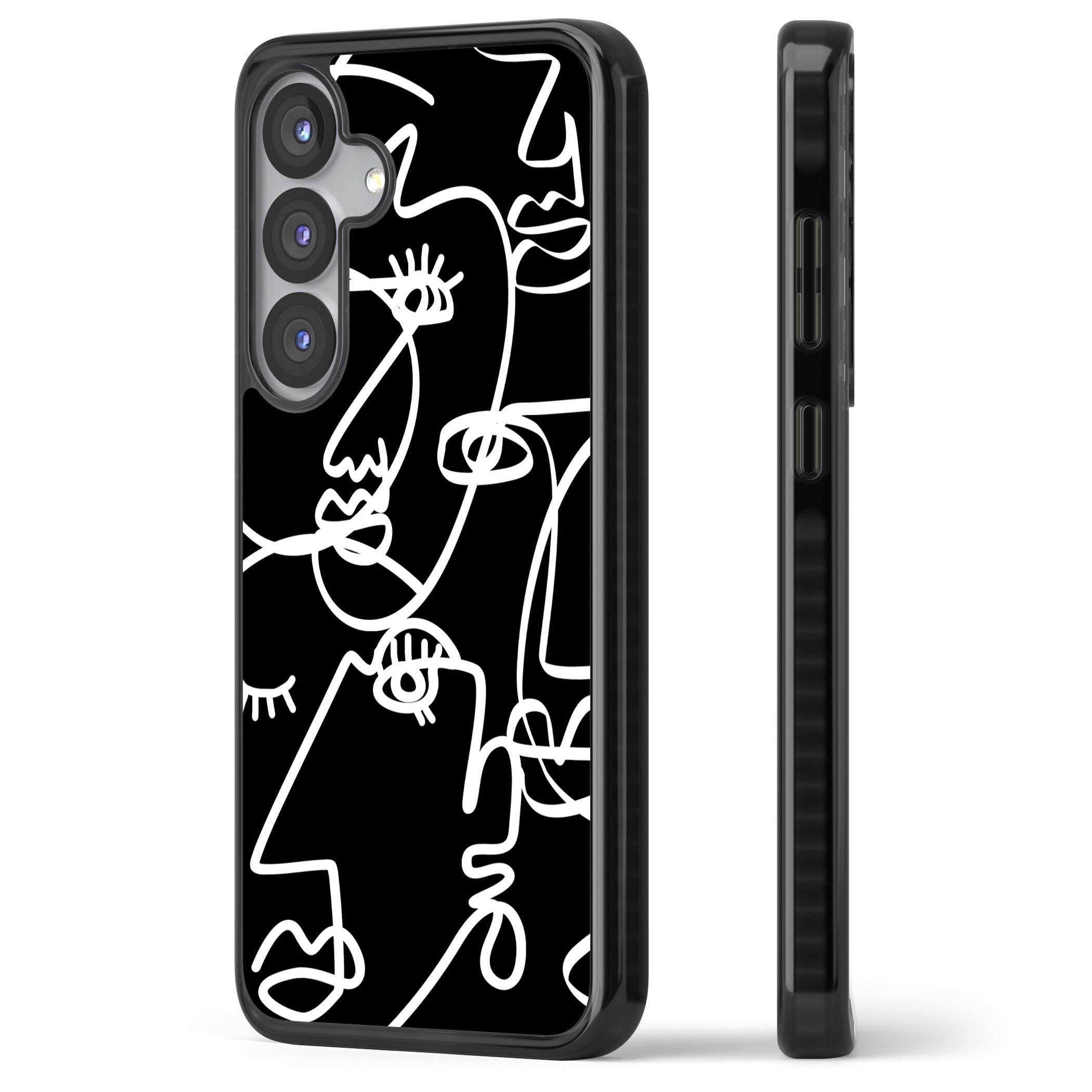 Abstract Line Art White Black