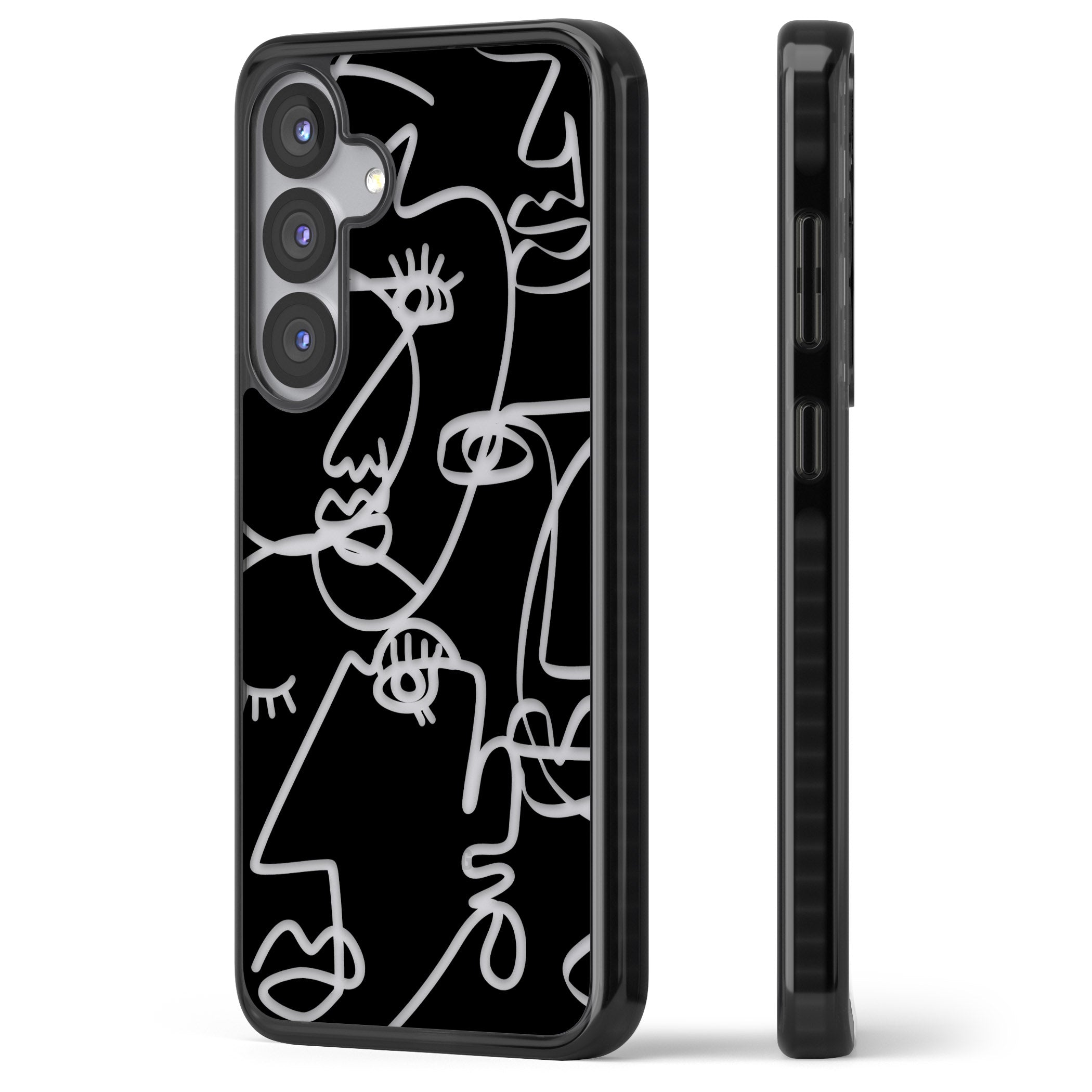 Abstract Line Art Clear Black