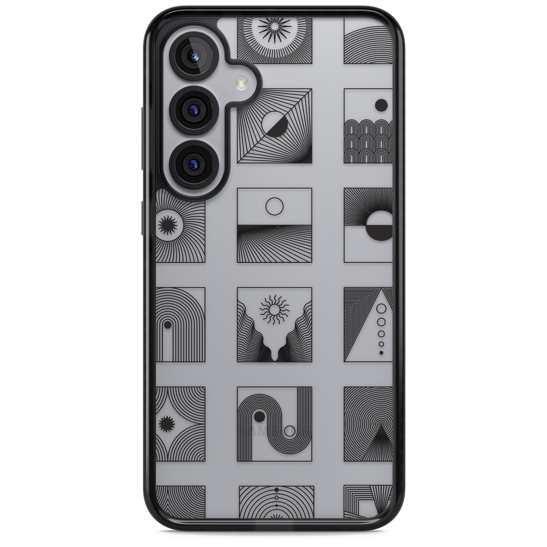 Geometric Pattern Trio: Artistic Blend