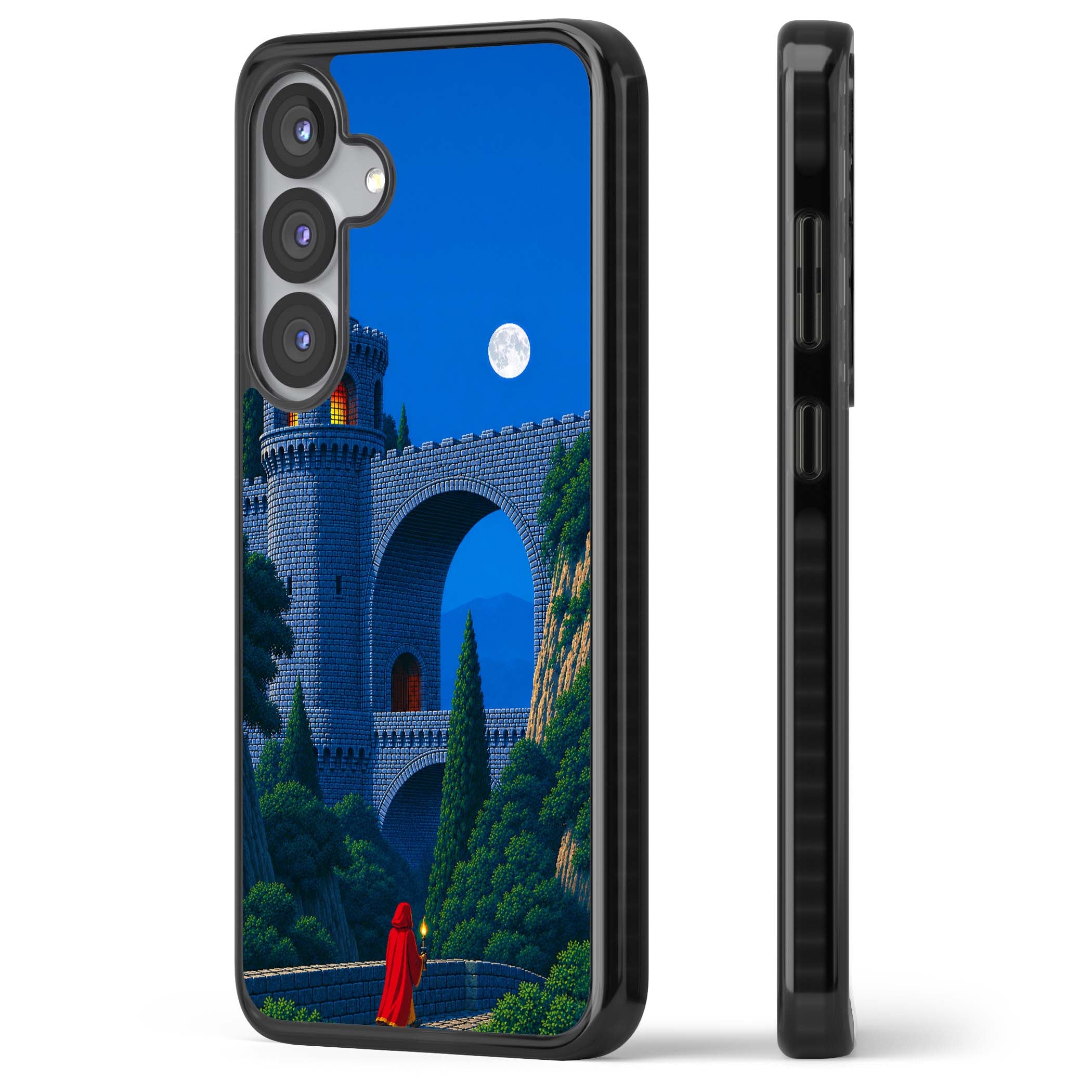Castle Walls art iPhone case | Black Impact case for Samsung Galaxy S25, Samsung Galaxy S25 Plus