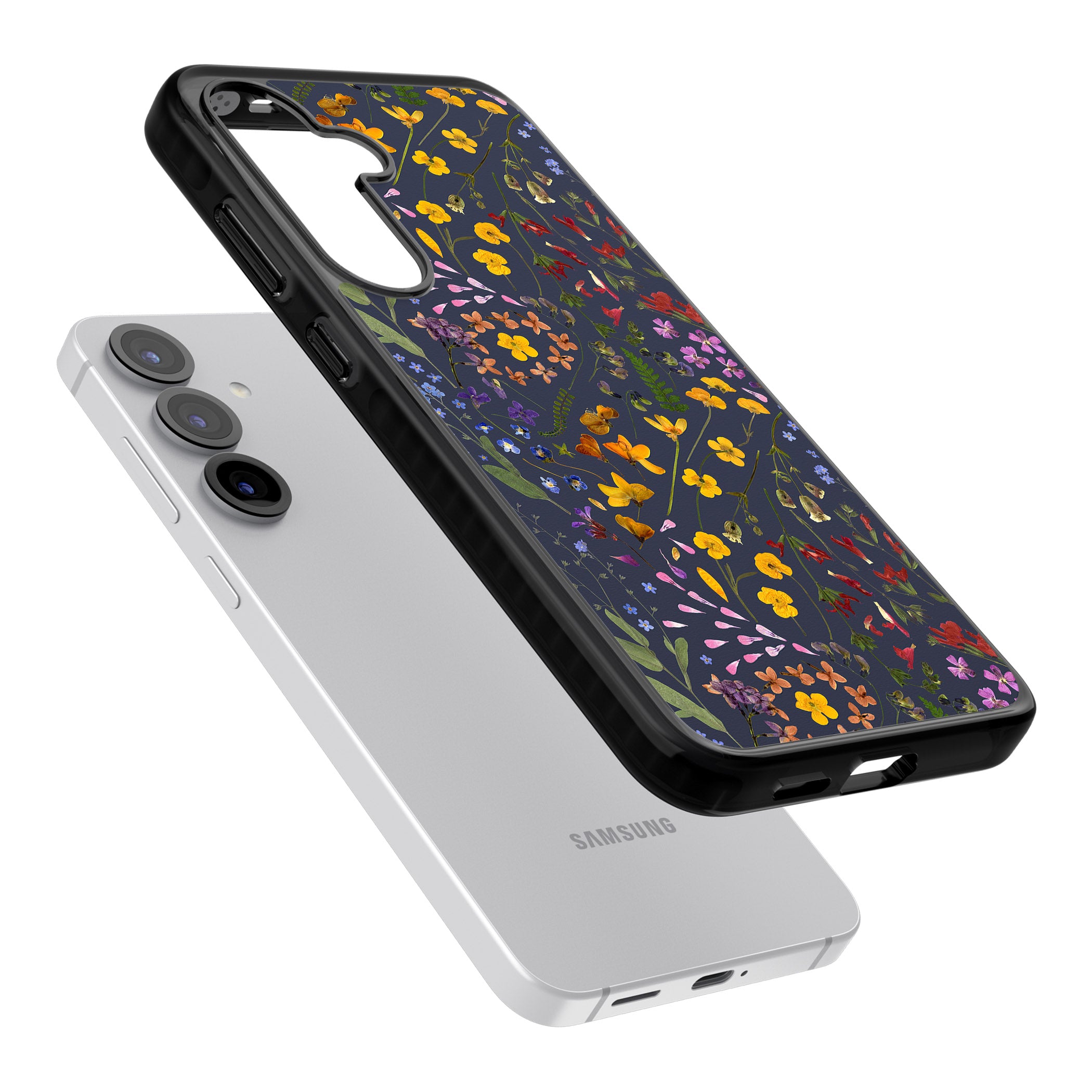 Wildflower Leaves Cluster Navy