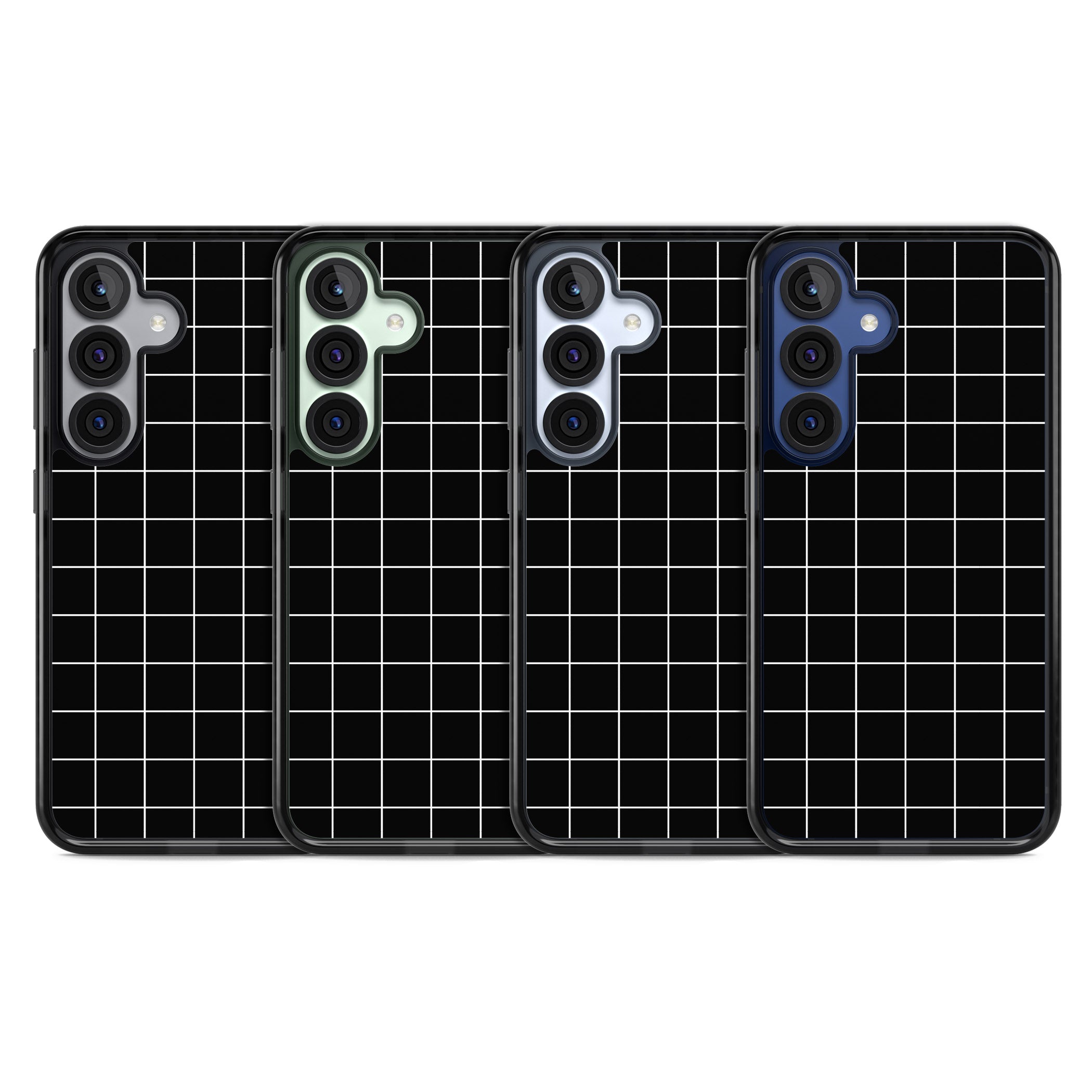 Minimalist Grid Pattern Black