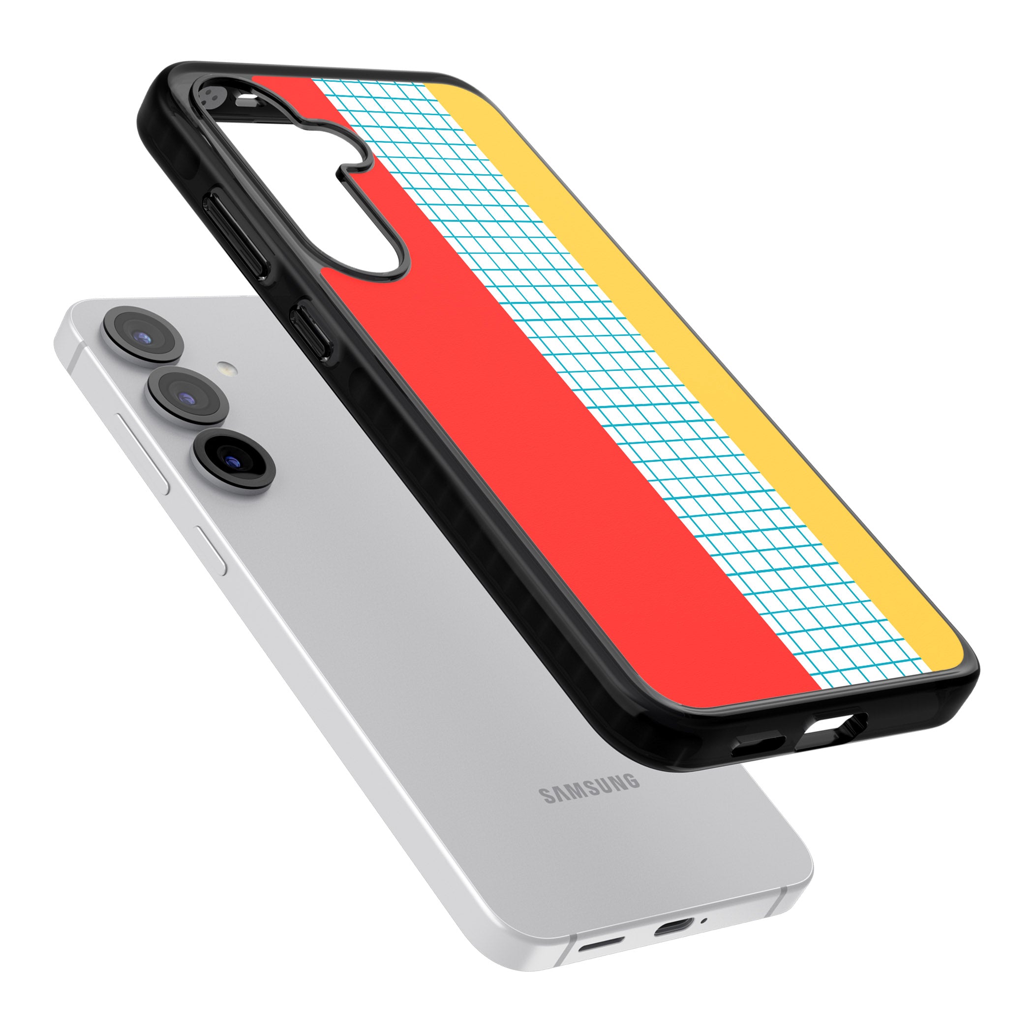 Abstract Grid Red, Blue, Yellow