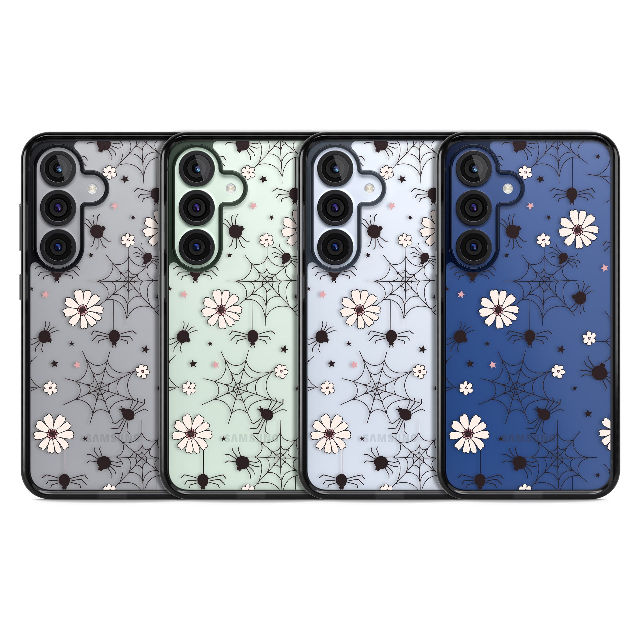 Spiders And Flowers Pattern