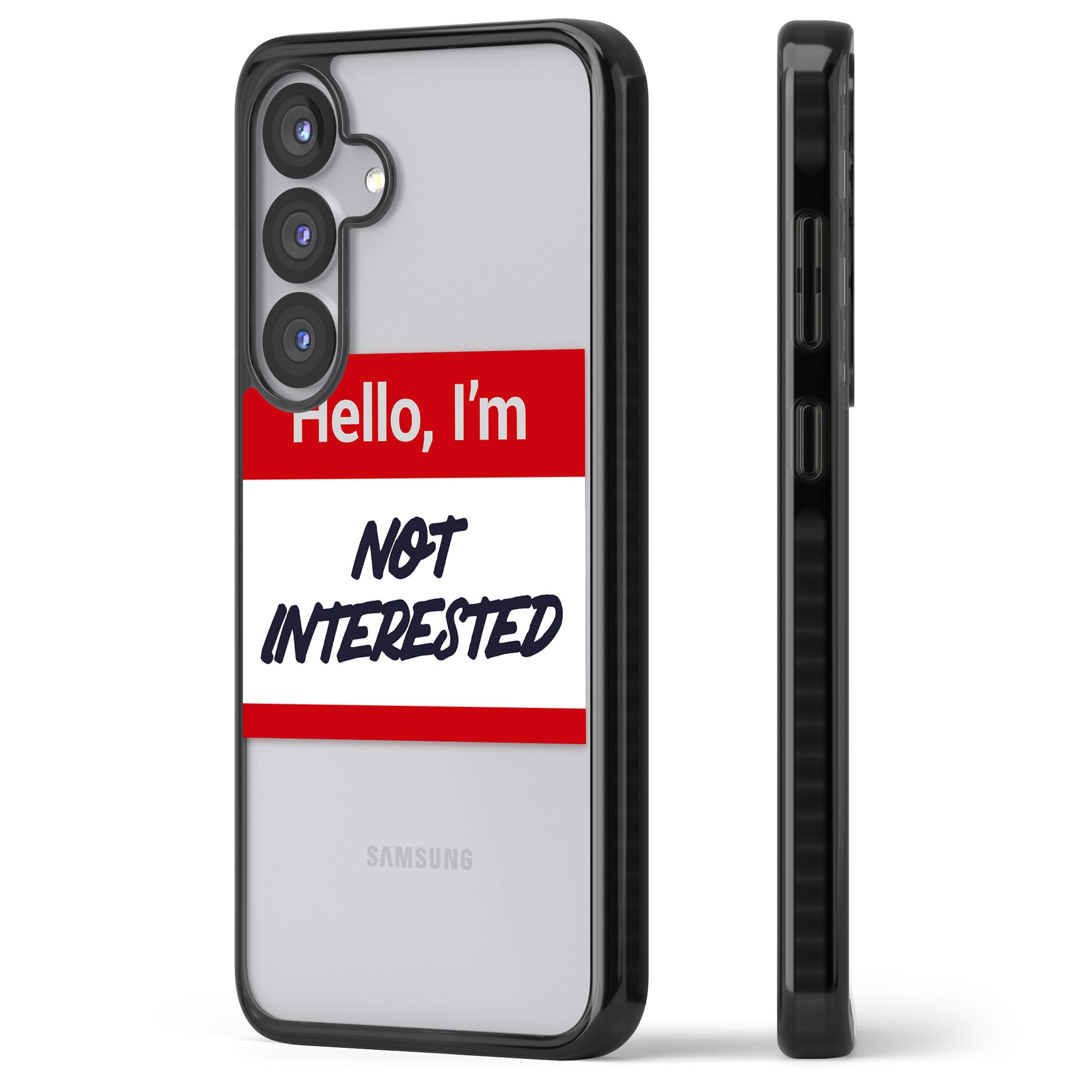 Funny Hello Name Tag Not Interested