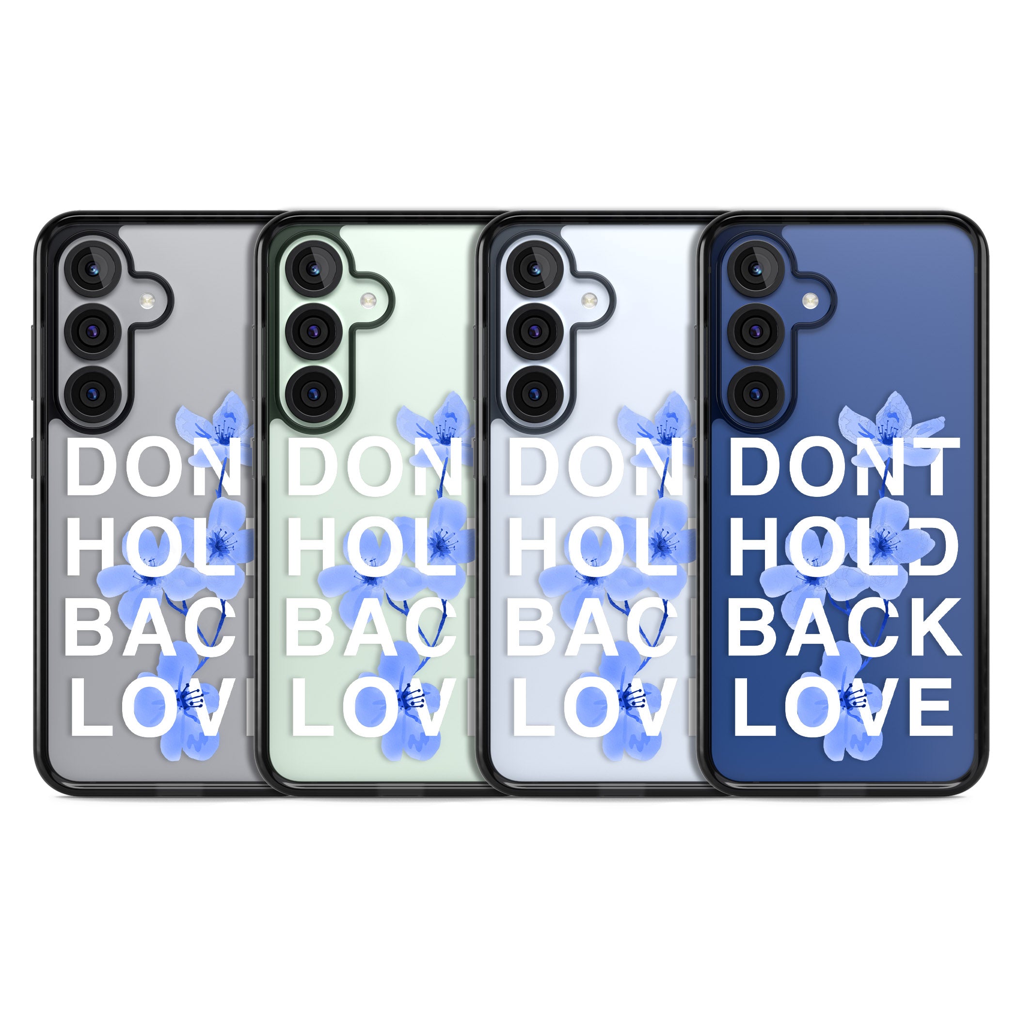 Don'T Hold Back Love Blue & White