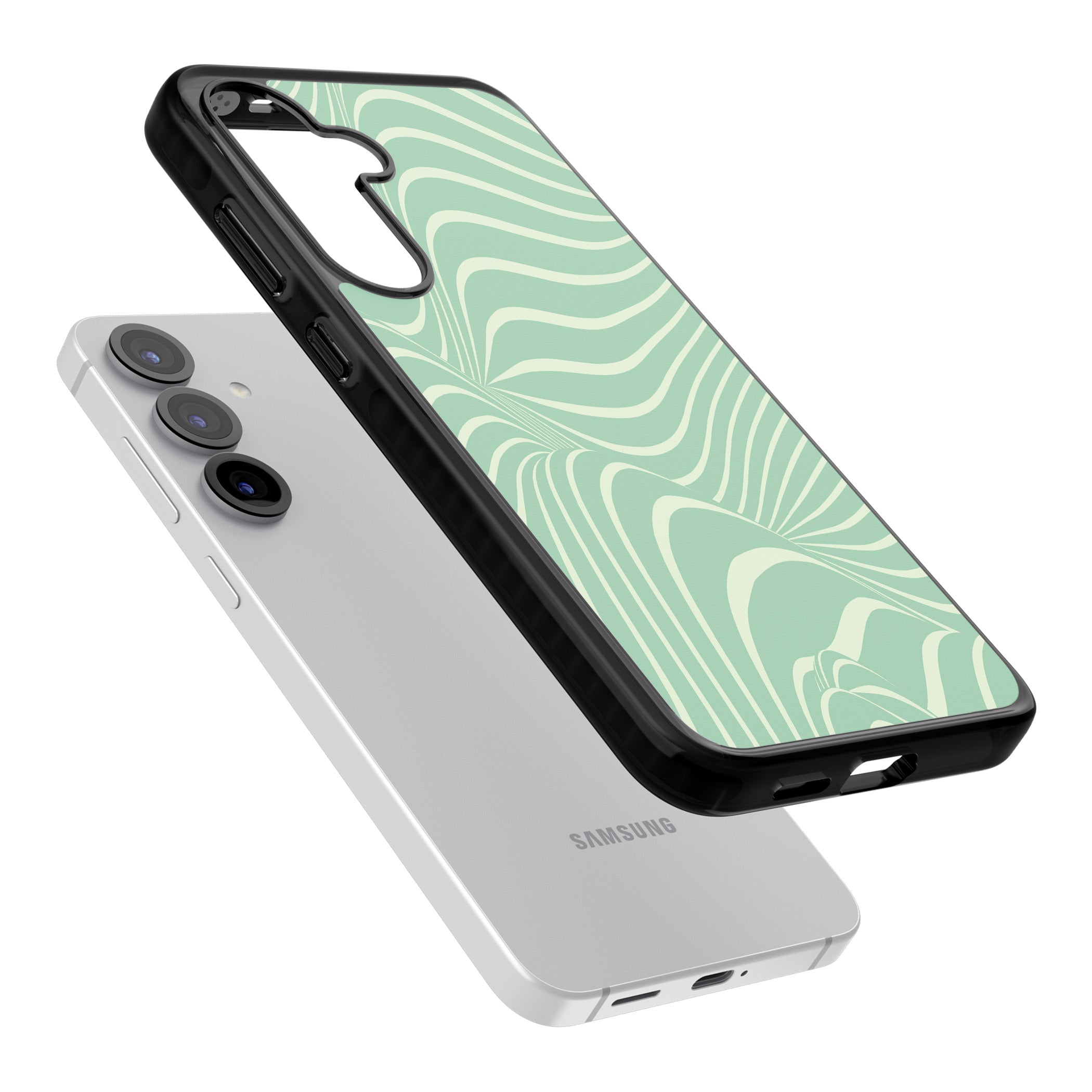 Mint Green Distorted Line