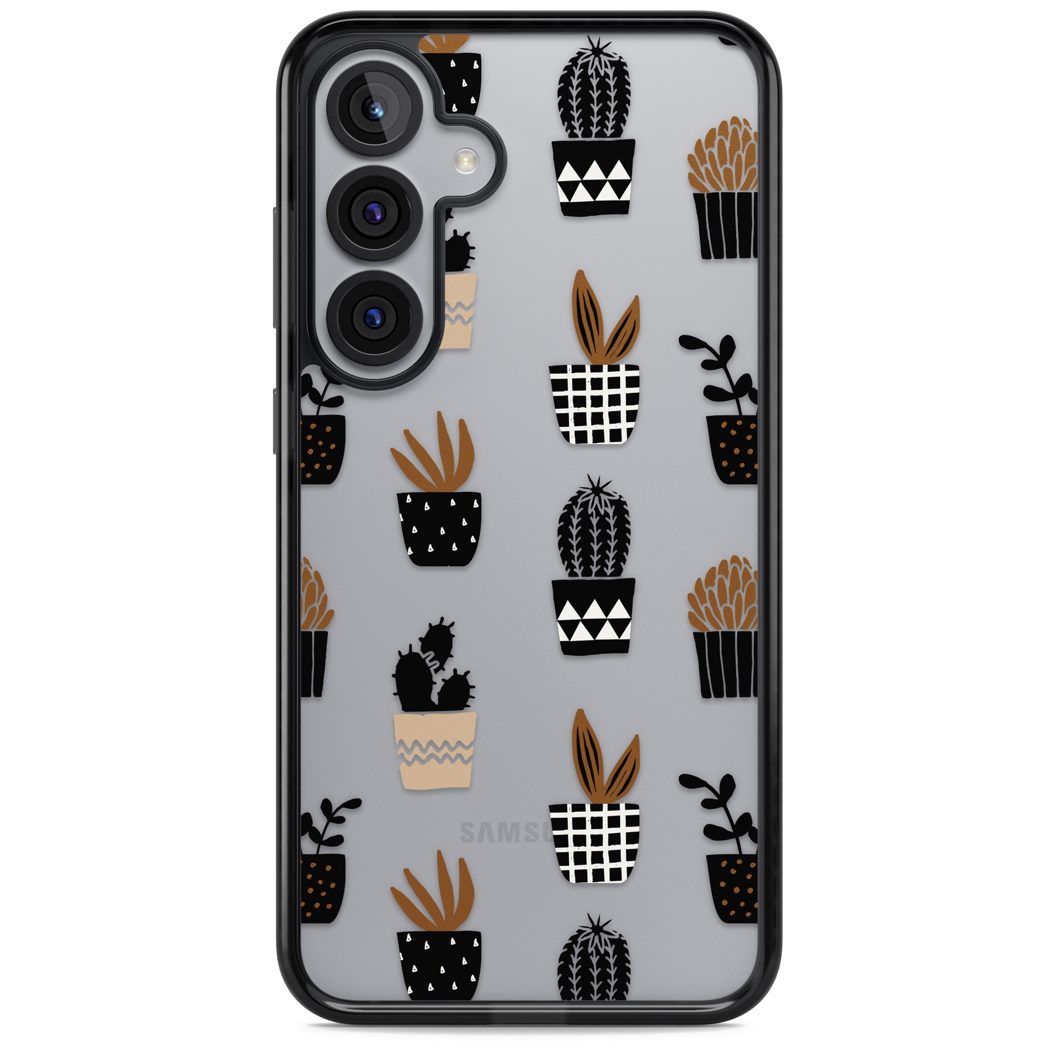 Large Mixed Plants Pattern Clear