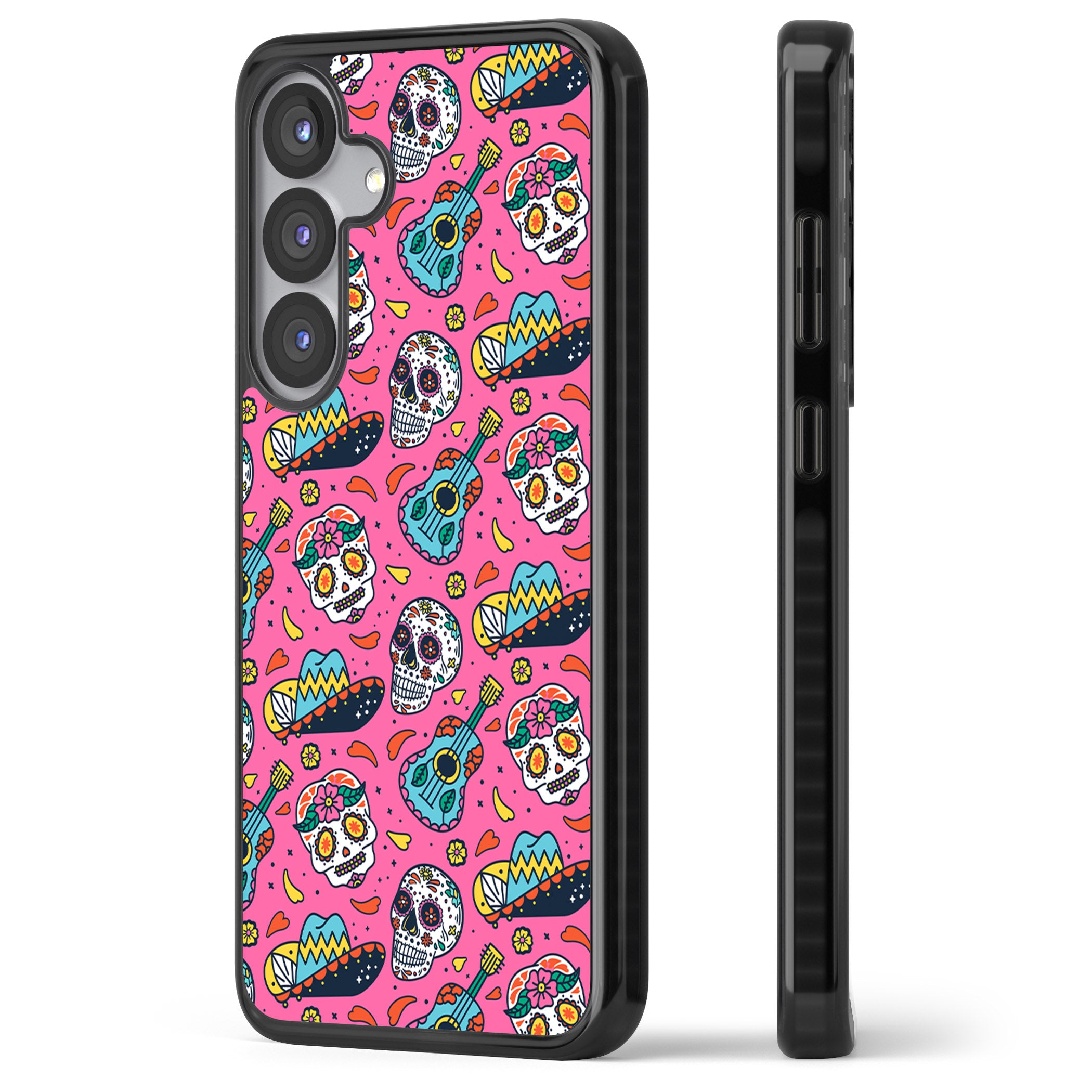 Pink Day Of The Dead Pattern