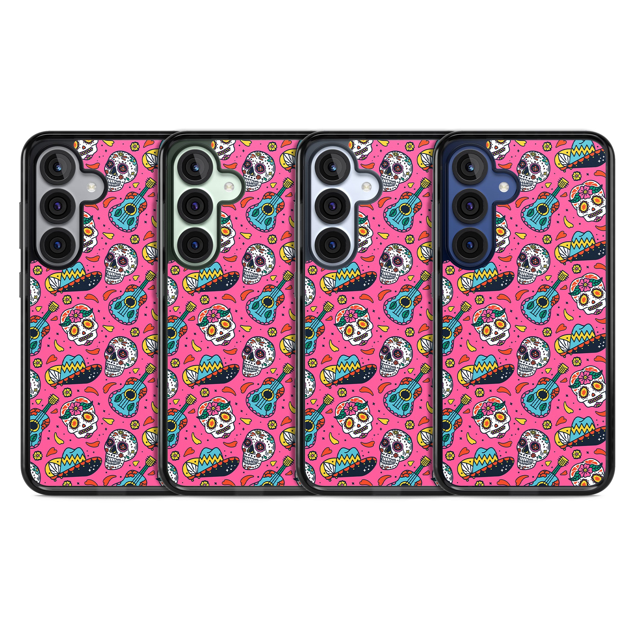 Pink Day Of The Dead Pattern