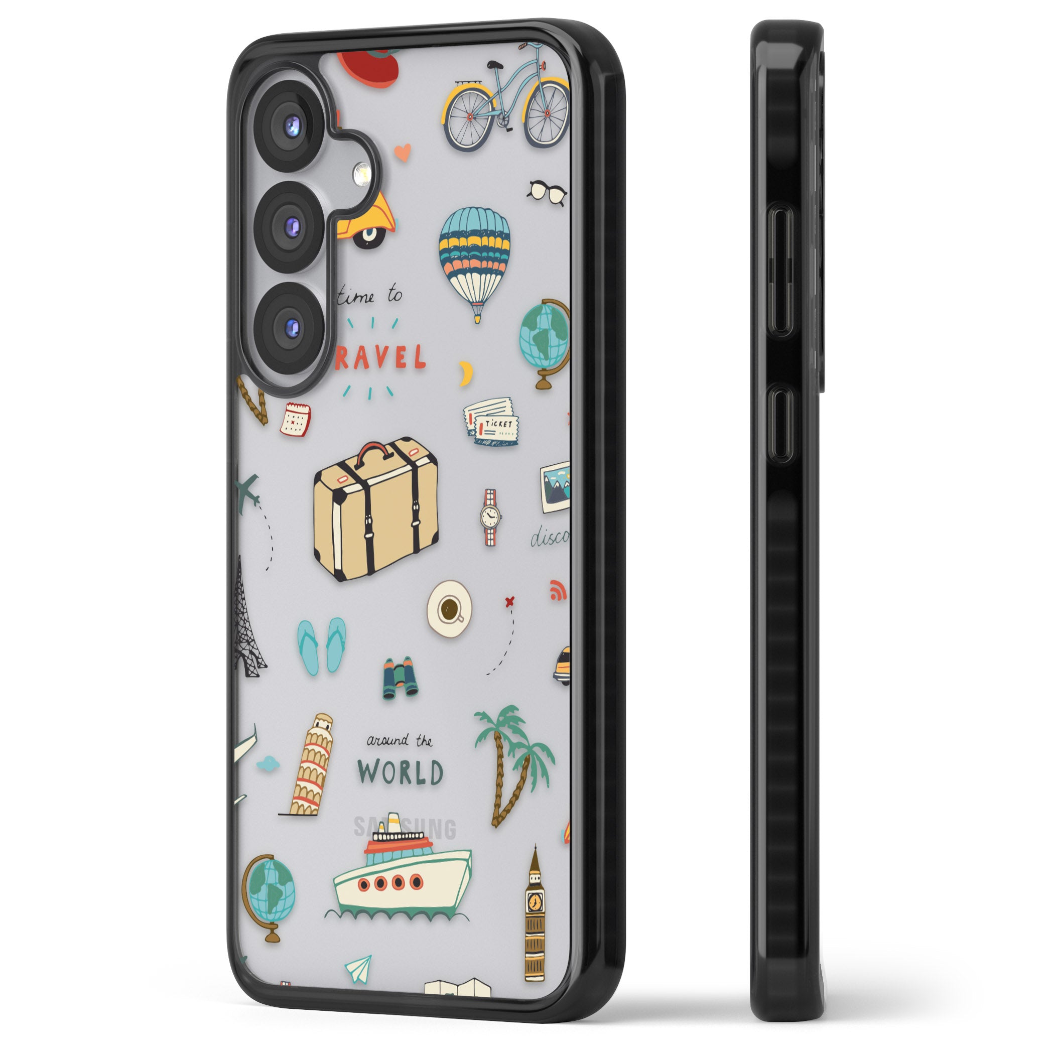 Cute Travel Pattern Transparent