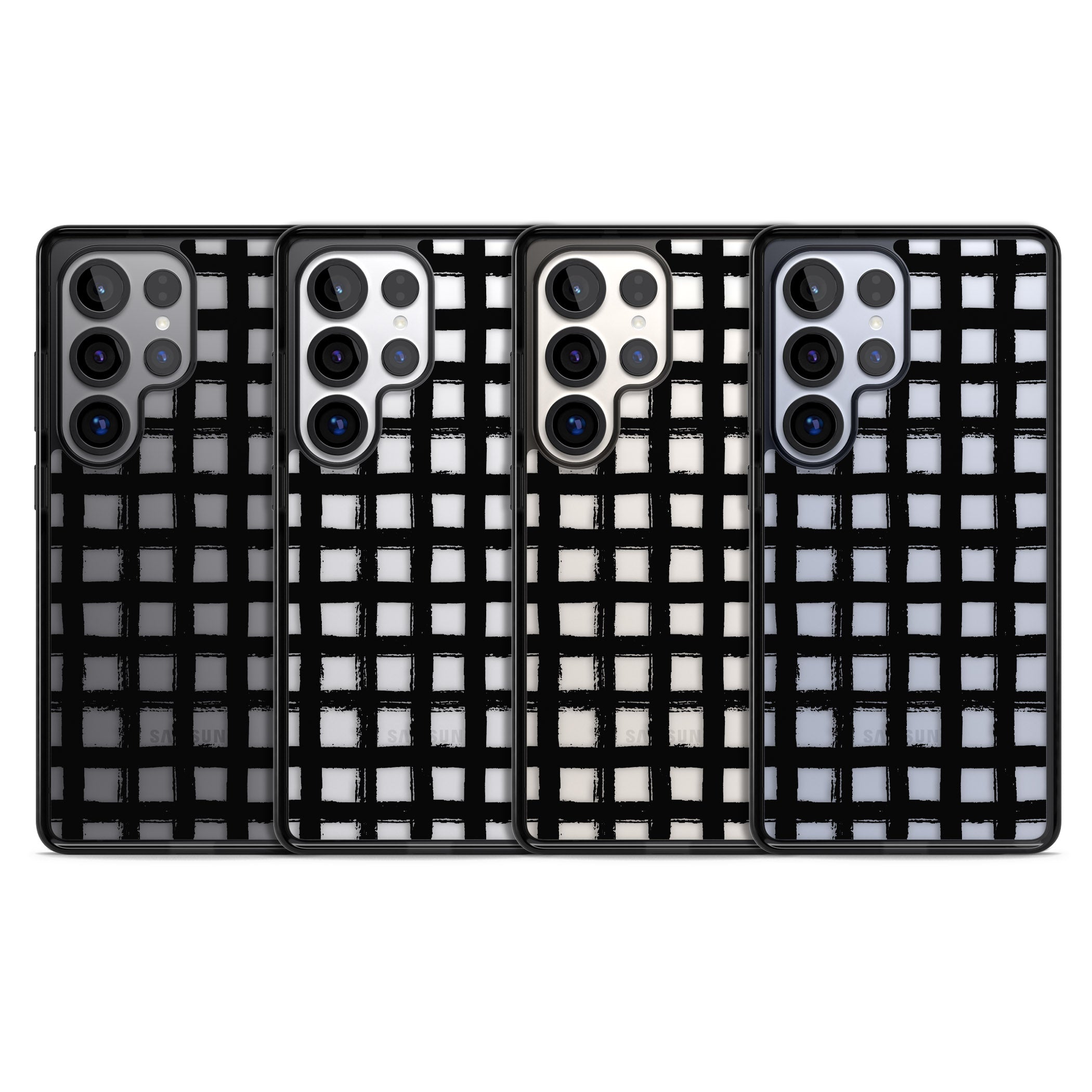 Messy Black Grid Clear