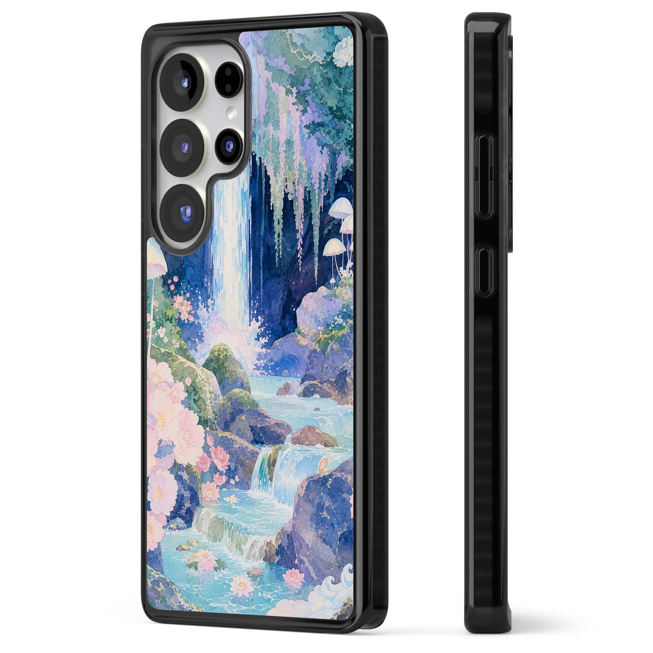 Mystic Waterfall art iPhone case | Black Impact case for Samsung Galaxy S25 Ultra