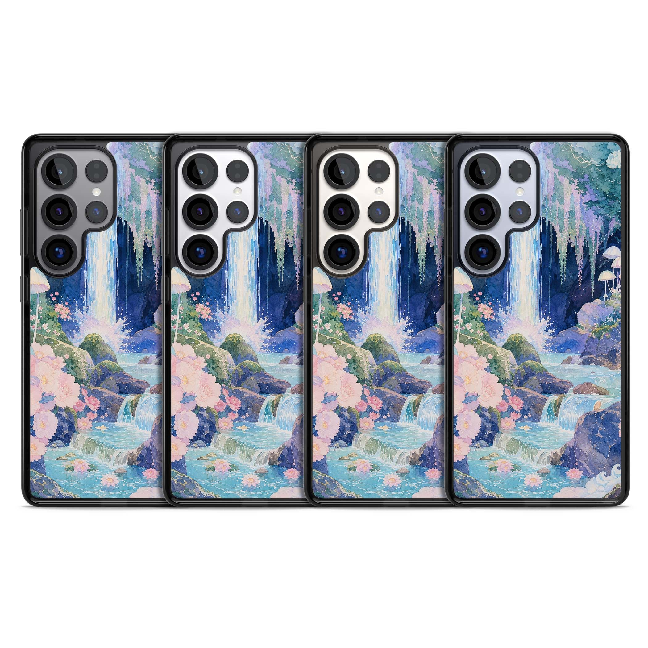 Mystic Waterfall art iPhone case | Black Impact case for Samsung Galaxy S25 Ultra