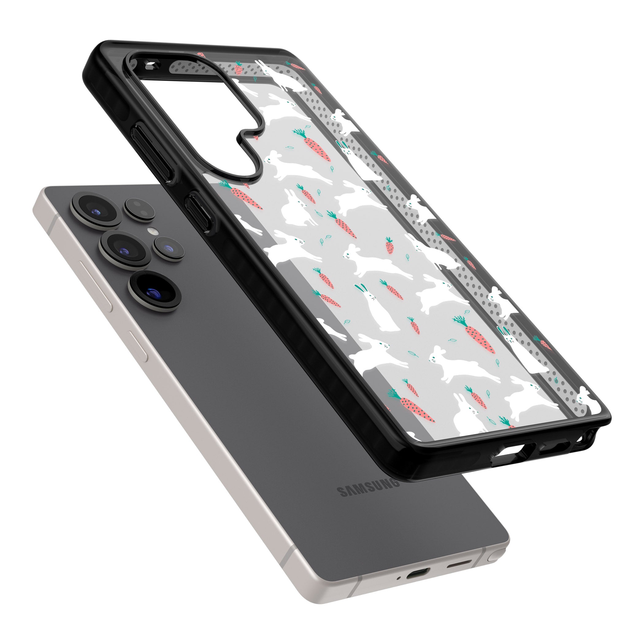 White Bunnies And Carrots