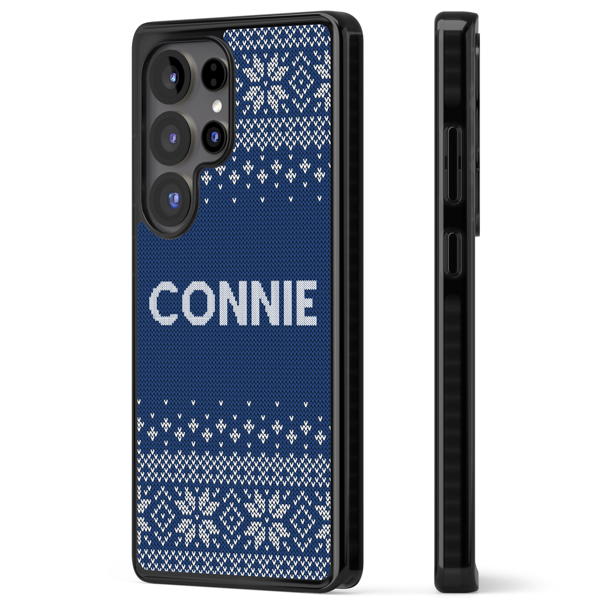 Personalised Blue Knitted Christmas