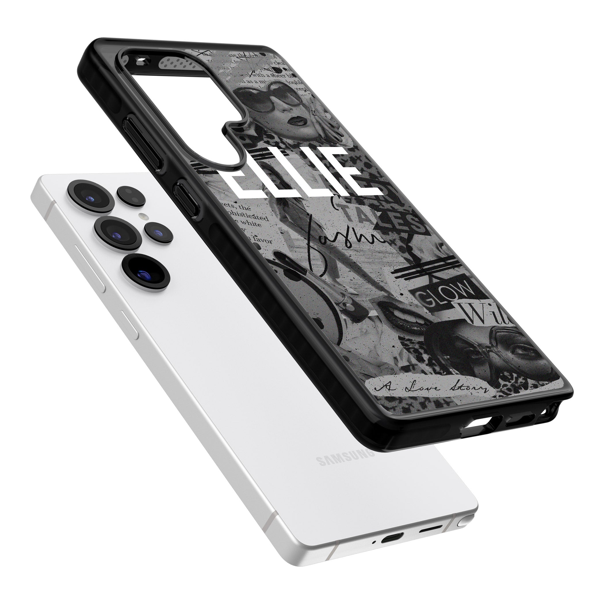 Personalised Grey Scale Vintage Collage